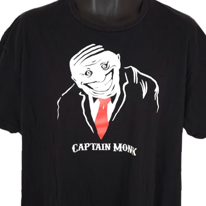 Gildan Gildan Captain Monk T Shirt Mens XL Black Dark Alternative Rock Tee Size US XL / EU 56 / 4 - 2 Thumbnail