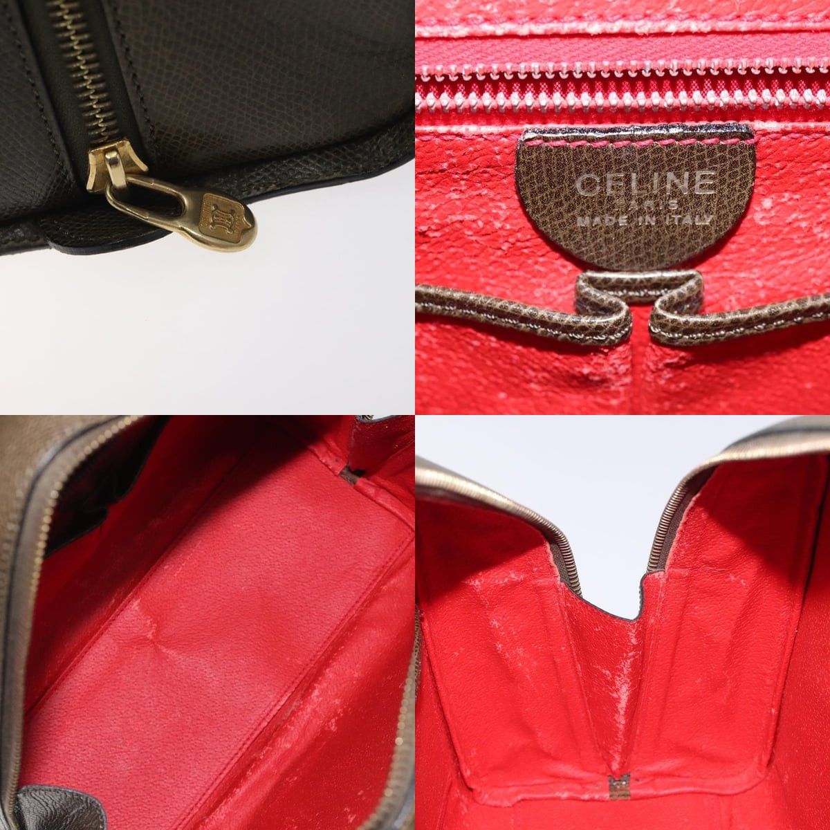 Celine CELINE Shoulder Bag Leather Green Gold Size ONE SIZE - 11 Thumbnail