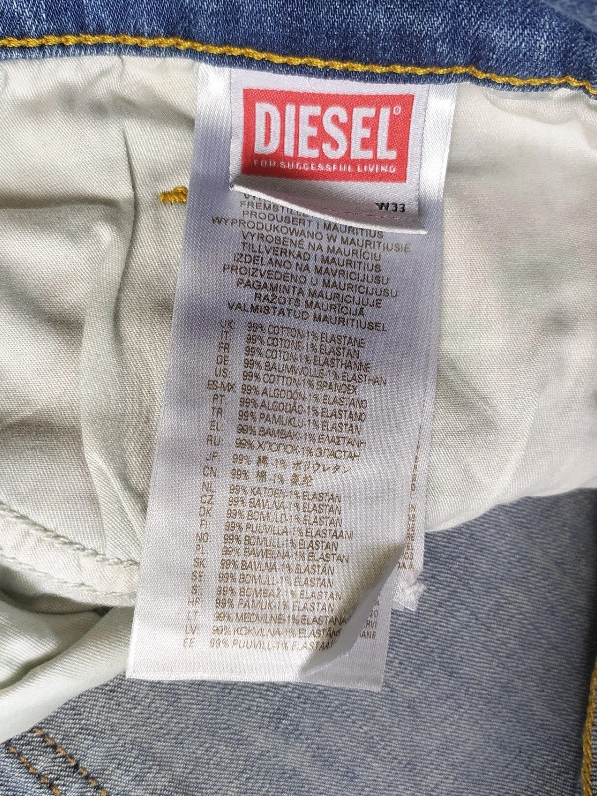 Diesel Diesel D-LUSTER L.32 MENS JEANS T/9947 Size US 33 - 7 Thumbnail