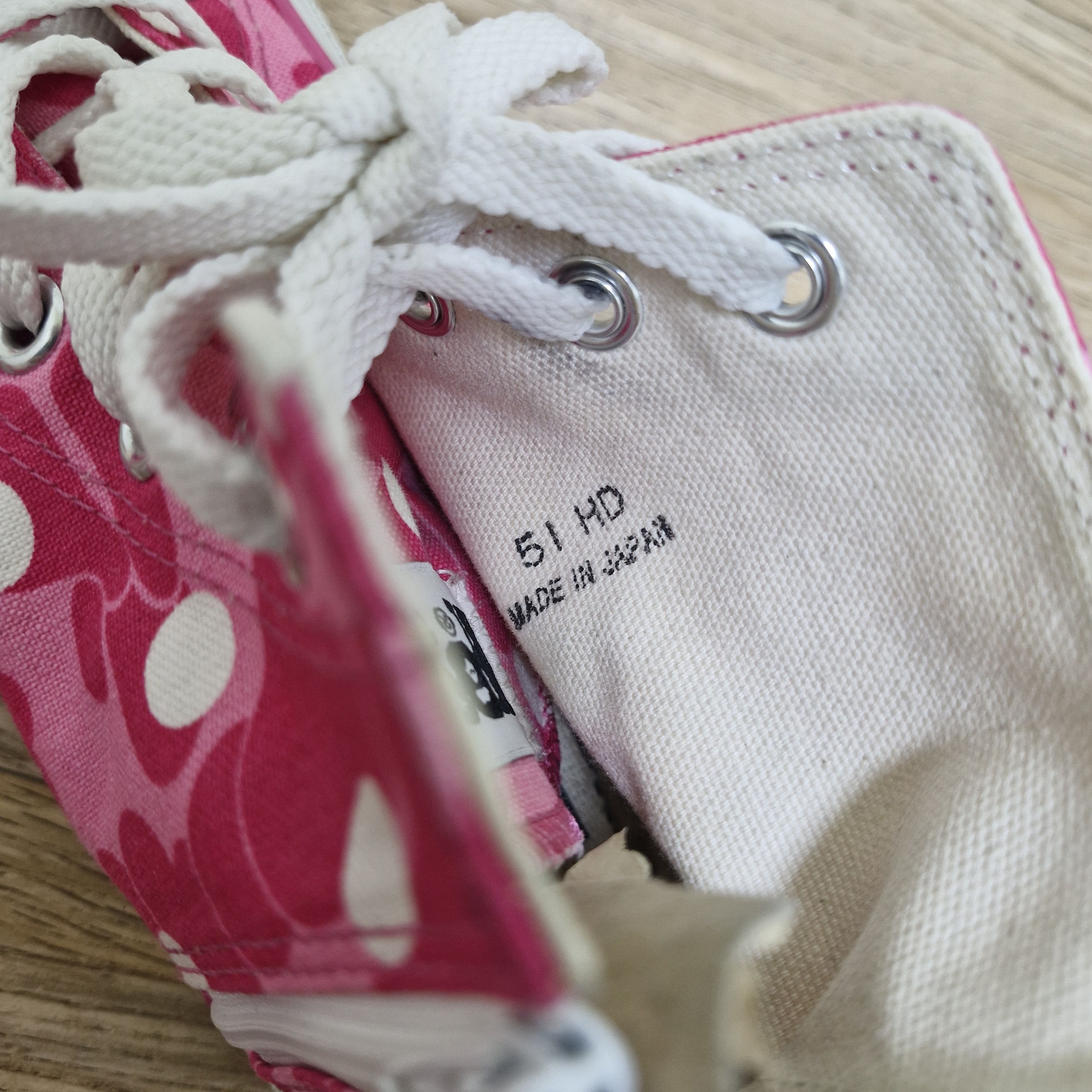 Bape BAPE BAPESTA Converse Polka Dot Pink Camo High Sneakers Size US 5 / EU 37 - 8 Thumbnail