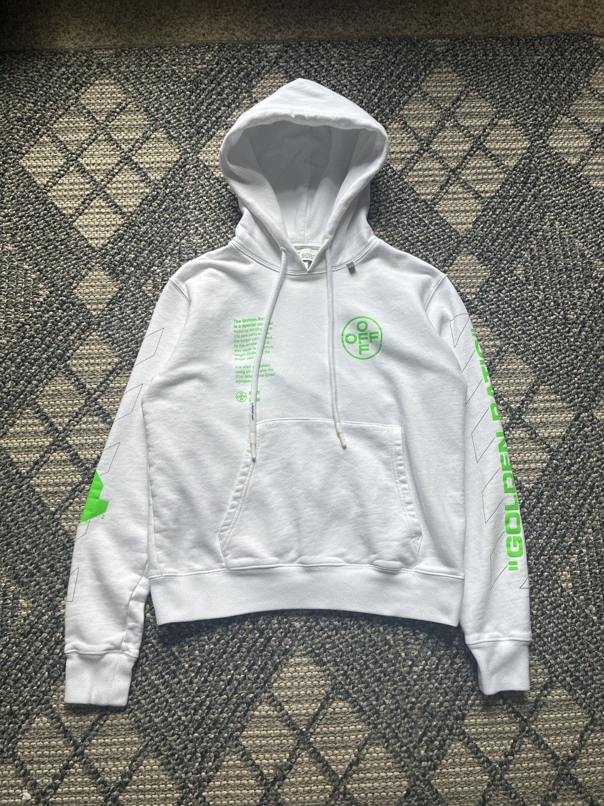 Off-White Off white hoodie white and green Size US S / EU 44-46 / 1 - 1 Thumbnail
