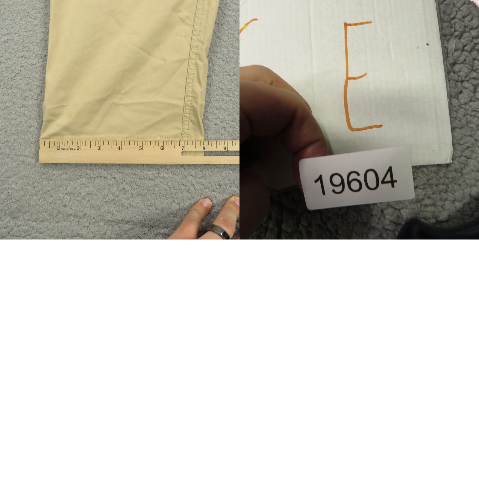 Vintage Kit and Ace Pants Men 38x32 Khaki Lightweight Straight Chino 5-Pocket Flat Front Regular Inseam 32" Casual Business Travel City Modern Size US 38 / EU 54 - 9 Thumbnail