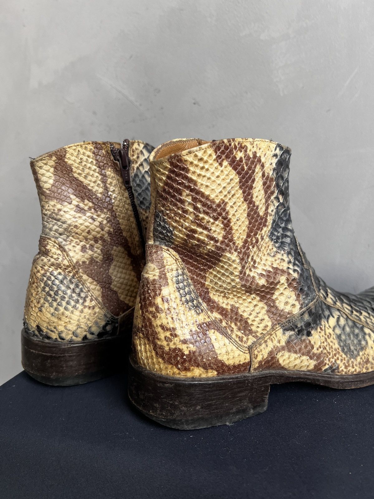 Hedi Slimane Python snake leather western boots hedi slimane style 90s Size US 8 / EU 41 - 13 Thumbnail