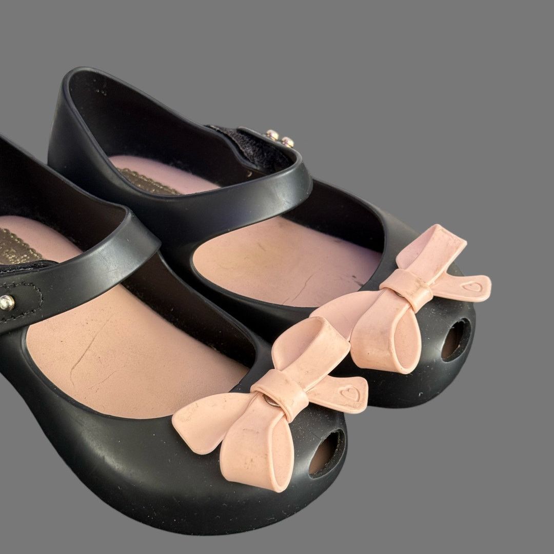 Other Mini Melissa Ultragirl Bow II Black/Pink Girls Shoe Size 8 Size US 8 / IT 38 - 7 Thumbnail