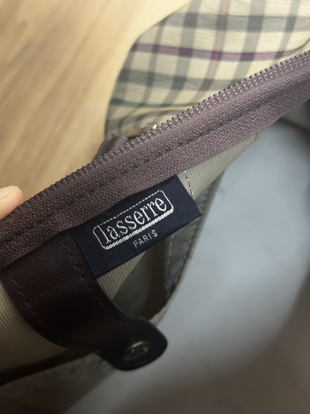 Japanese Brand Lasserre Paris Checkered Tote Bag Size ONE SIZE - 6 Thumbnail
