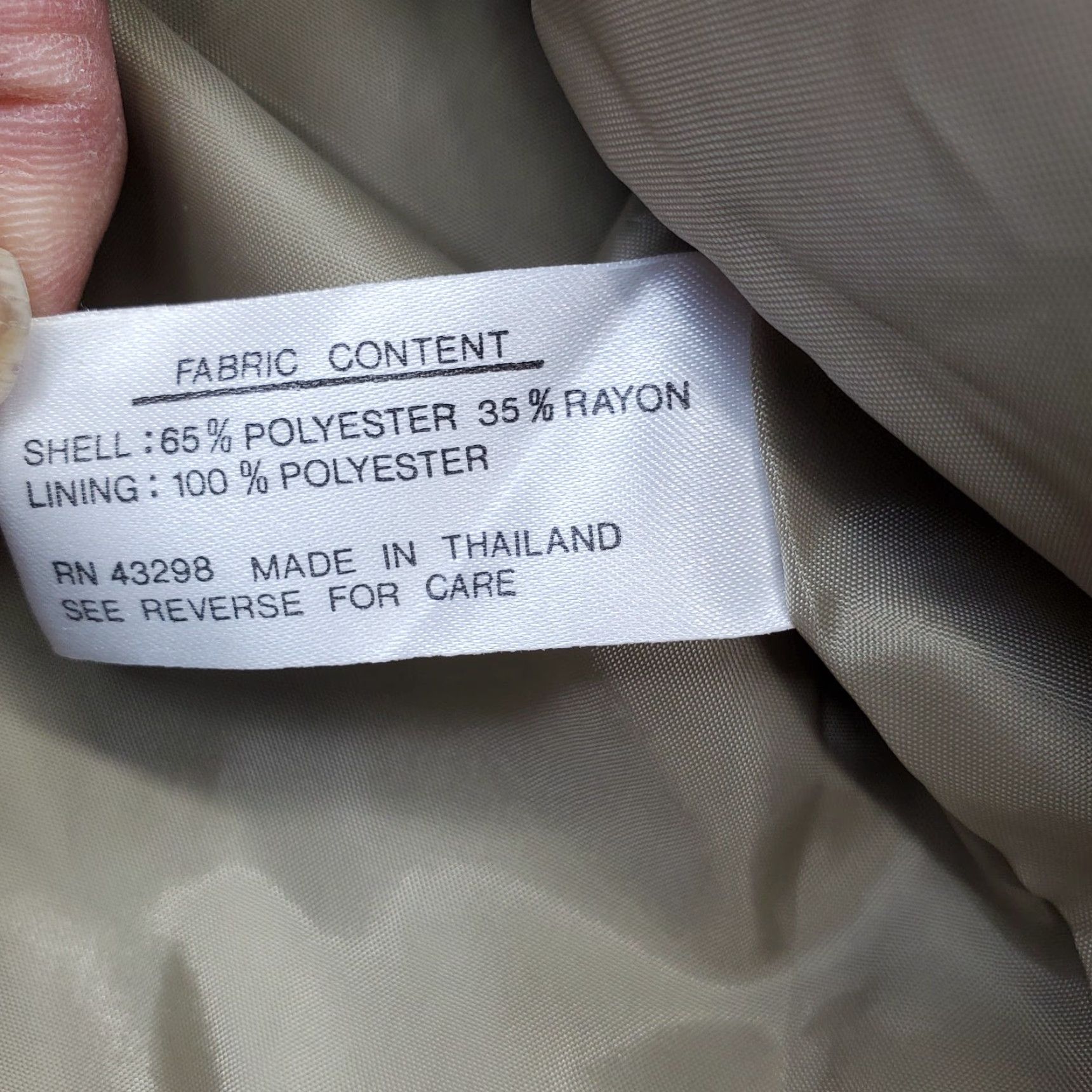 Vintage Gallery Trench Coat Womens Size 6P Tan Lined Long Sleeve Collared Button Front Jacket Size M / US 6-8 / IT 42-44 - 6 Thumbnail