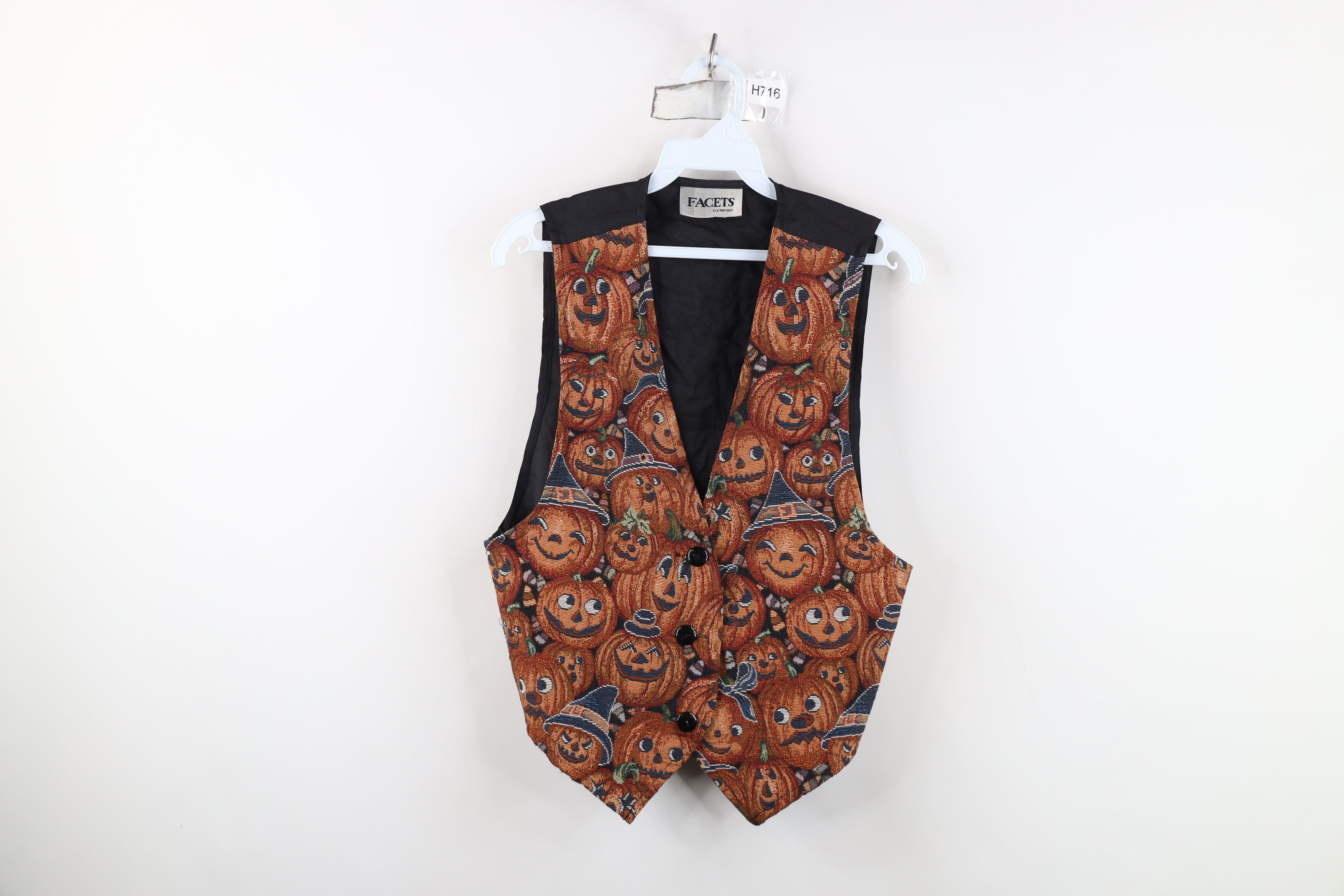 Vintage Vintage 90s Streetwear Pumpkin Halloween Vest Jacket USA Size M / US 6-8 / IT 42-44 - 1 Thumbnail