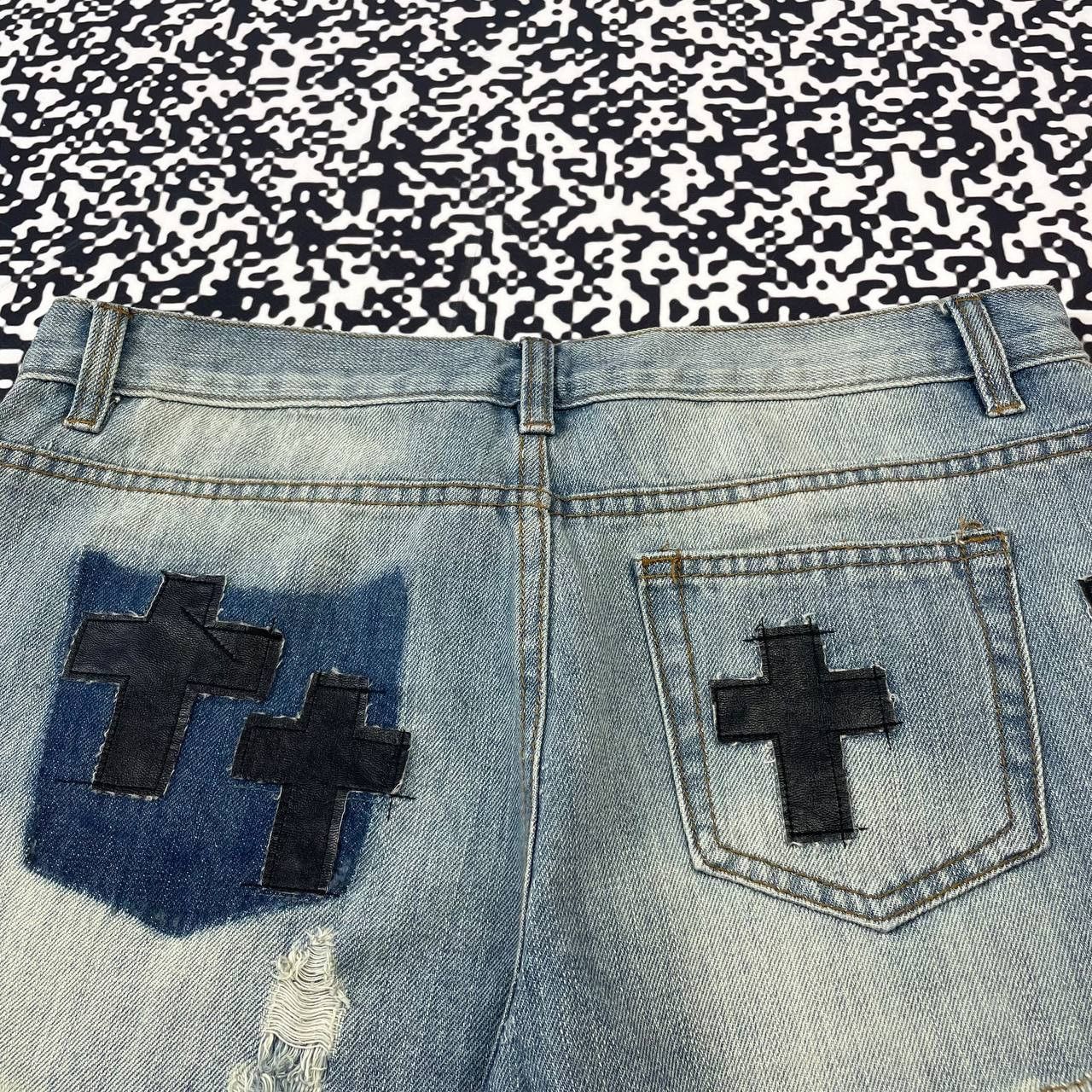 Seditionaries Vintage Y2K Japanese Cross Logo Mini Shorts Sexy Retro Style Size 29" - 13 Thumbnail