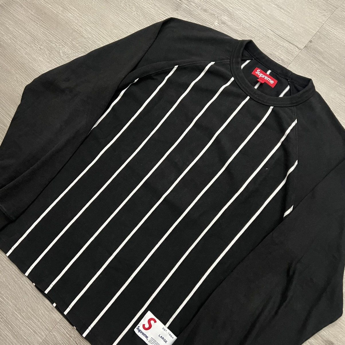 Supreme Supreme Striped Raglan Shirt Size US L / EU 52-54 / 3 - 10 Thumbnail
