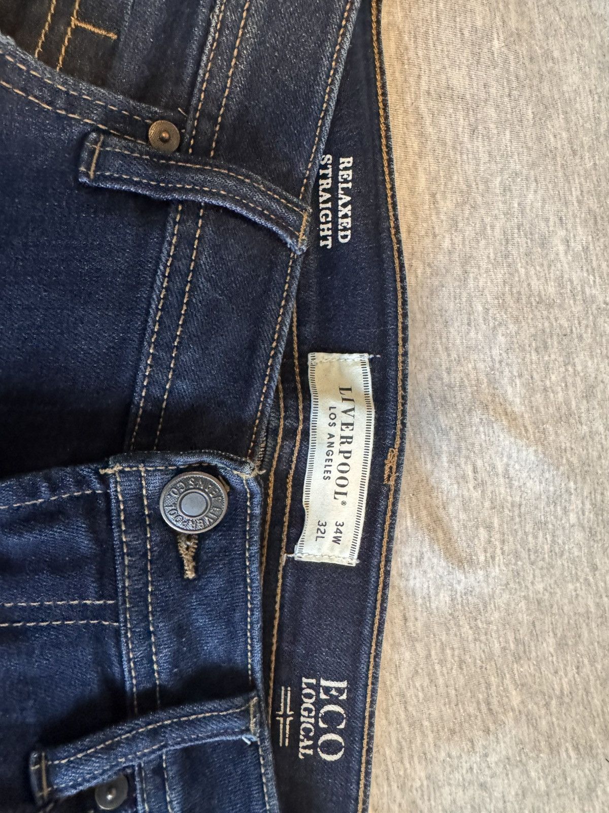 Other Liverpool Los Angeles Jeans Relaxed Straight Fit (34W x 32L) Size US 34 / EU 50 - 4 Thumbnail