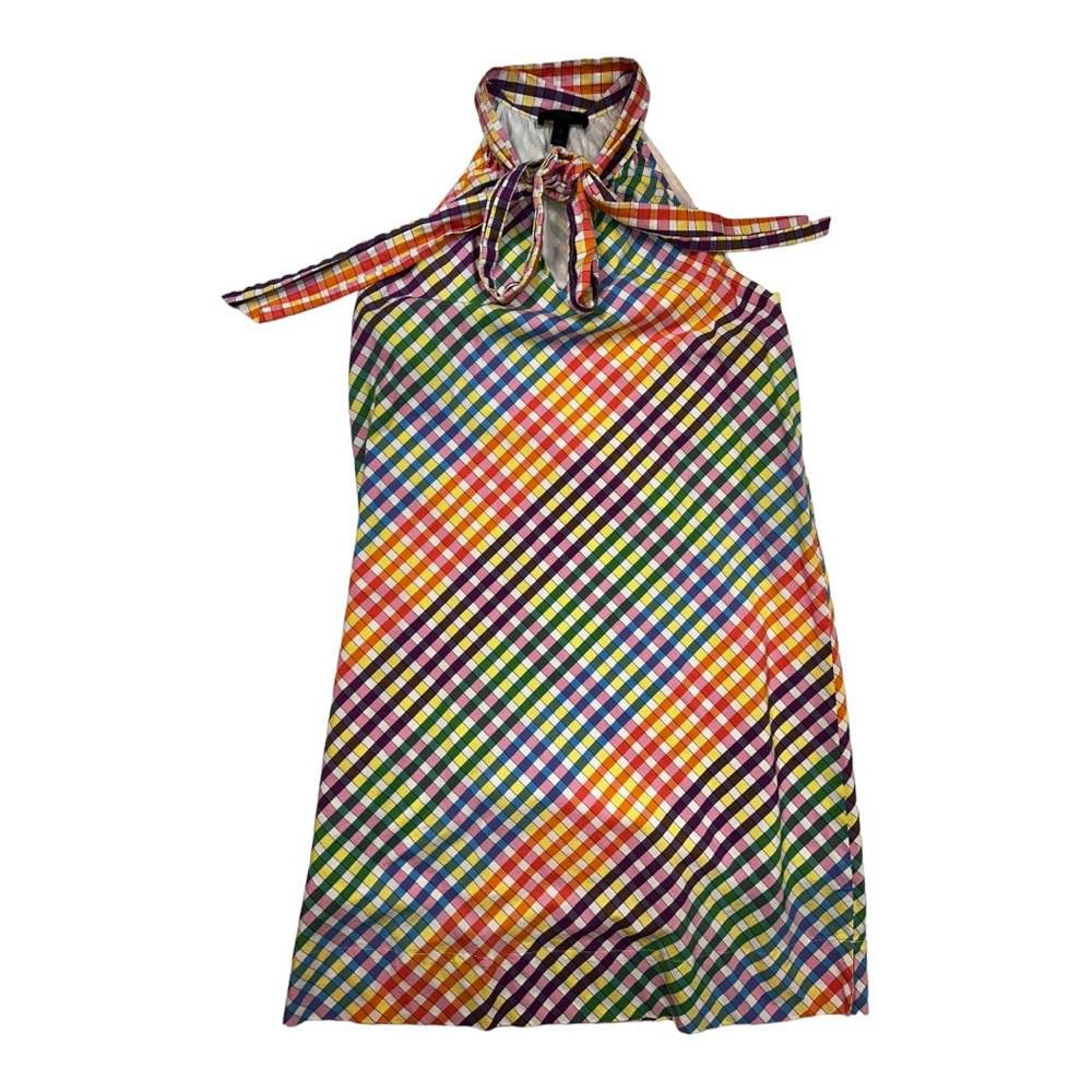 J.Crew J. Crew l Rainbow Gingham Plaid Dress Size 2 Size XS / US 0-2 / IT 36-38 - 2 Thumbnail