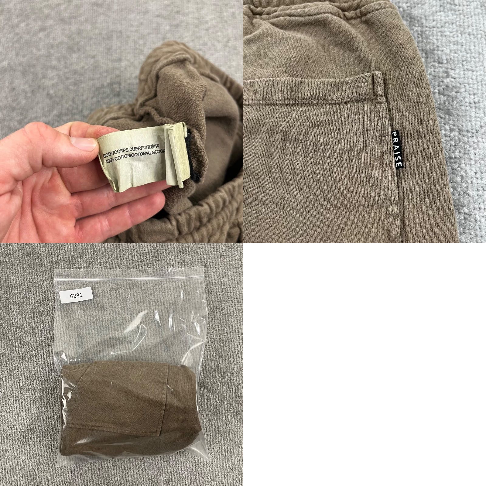 Vintage PRAISE Shorts Mens Small 8" Brown Sweat Lounge Elastic Waist Deep Pockets Size US 29 - 8 Thumbnail