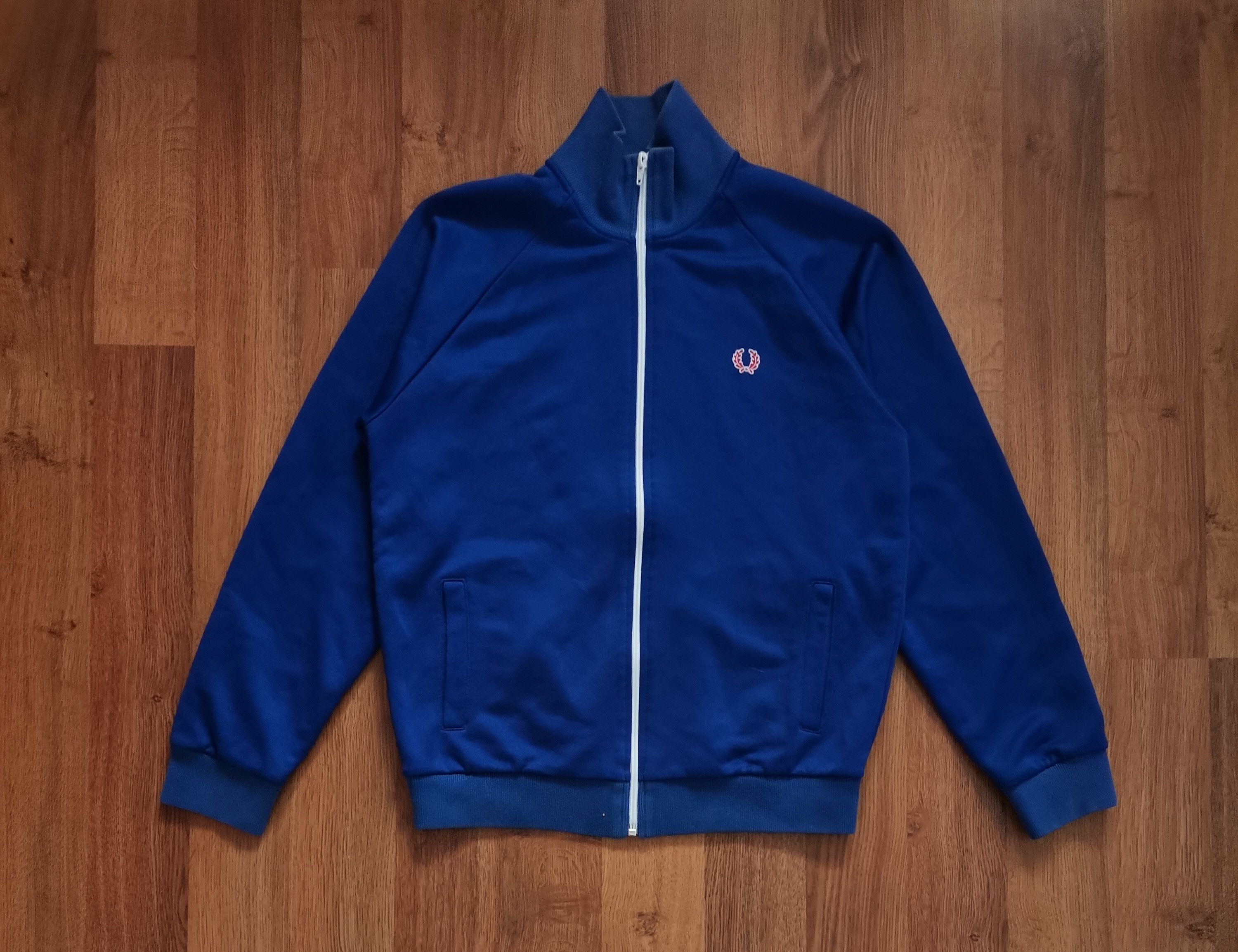 新品 Stussy × Fred Perry Track Jacket Lサイズ Stussy x Fred Perry, Blue Zip-Up Tracksuit Top, 2015 | Depop