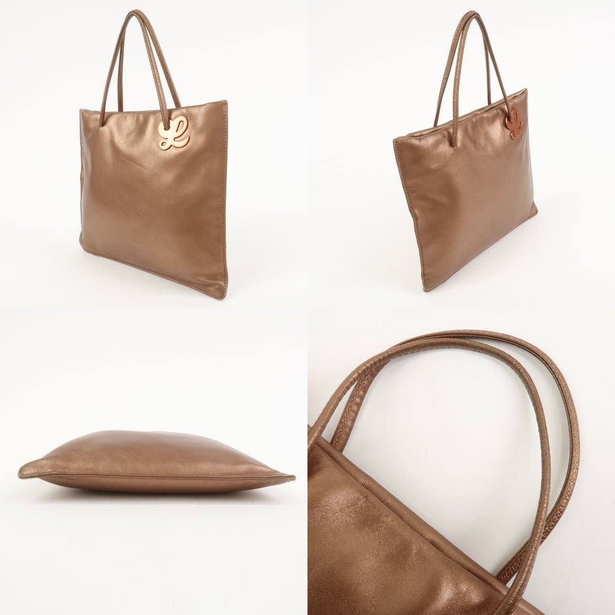 Loewe Loewe Anagram Calfskin Tote Brown Size ONE SIZE - 3 Thumbnail