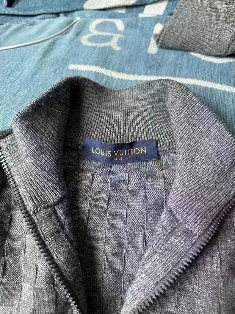 Louis Vuitton Louis Vuitton Checkerboard knit zip jacket Size US S / EU 44-46 / 1 - 3 Thumbnail