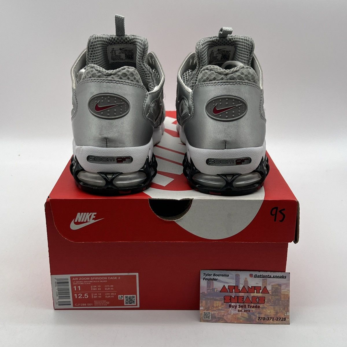 Nike Zoom spiridon caged 2 metallic silver Size US 11 / EU 44 - 3 Thumbnail