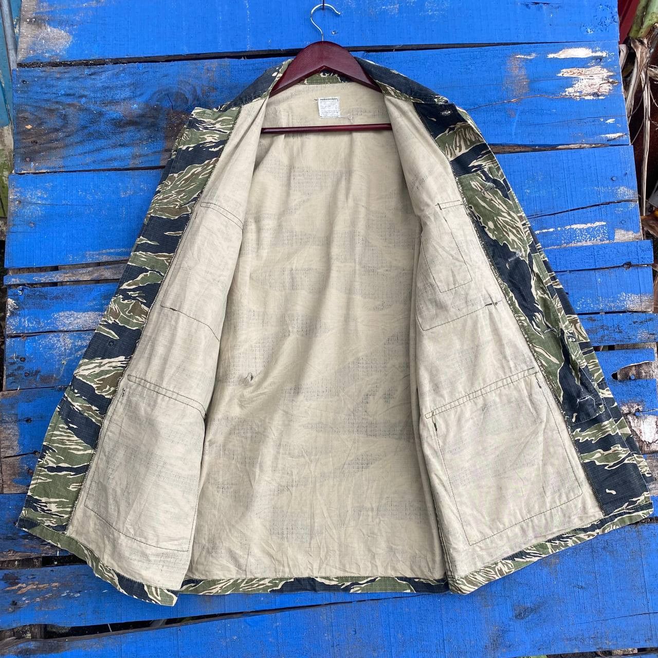 Vintage Vintage 80s Jacket Militaria Camo Tiger Stripe Size US L / EU 52-54 / 3 - 2 Thumbnail