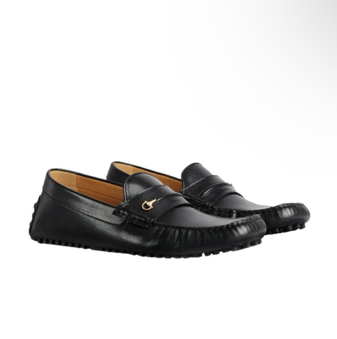 Gucci Gucci Men Gommino Driver Loafers with Half Horsebit Black Size US 9 / EU 42 - 1 Thumbnail