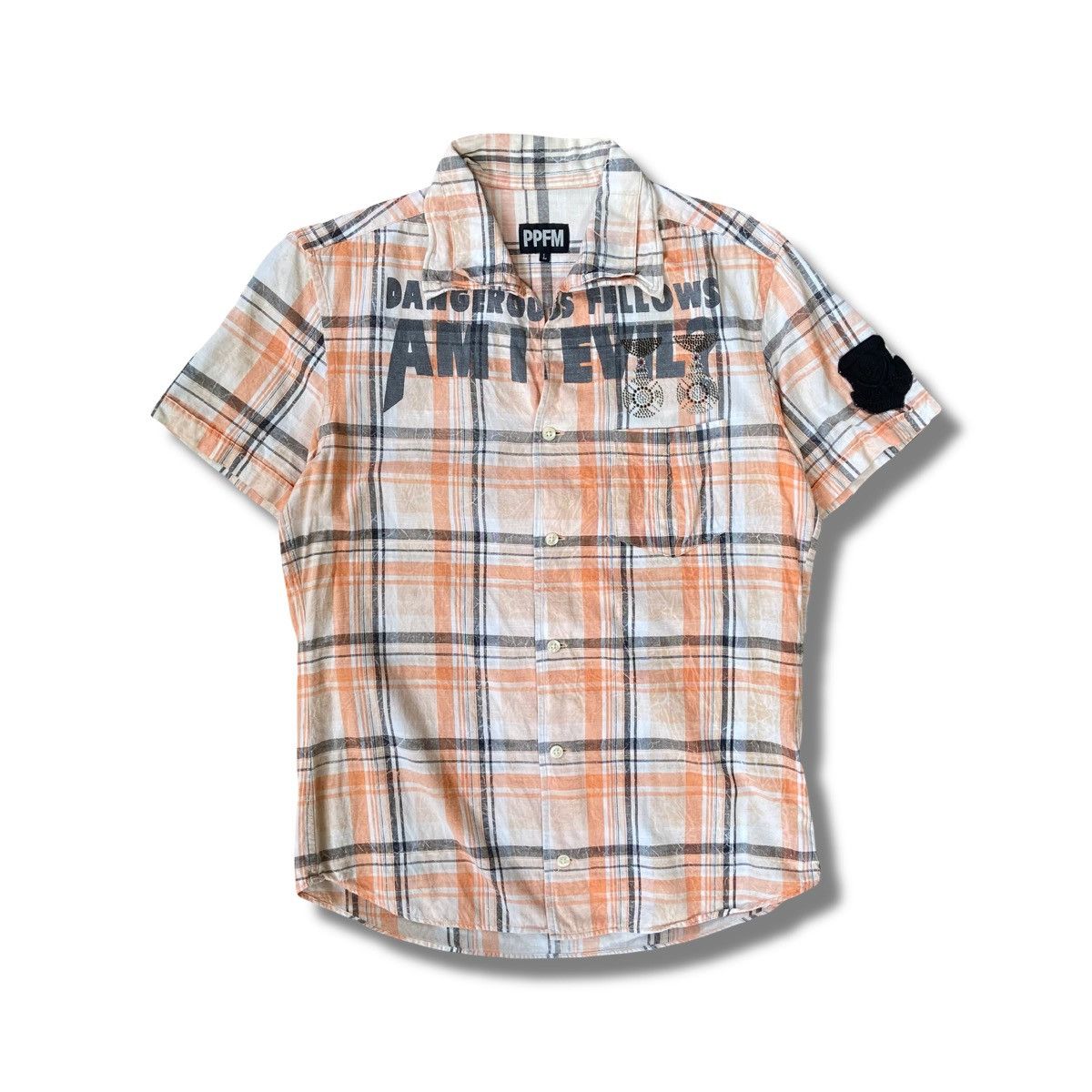 PPFM 2000s PPFM “Am I Evil” Button Up Shirt Size US M / EU 48-50 / 2 - 1 Thumbnail
