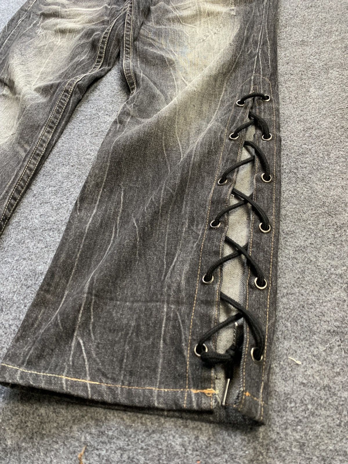 Japanese Brand Lace up pasta denim pant vkei style japanese brand Size US 36 / EU 52 - 6 Thumbnail