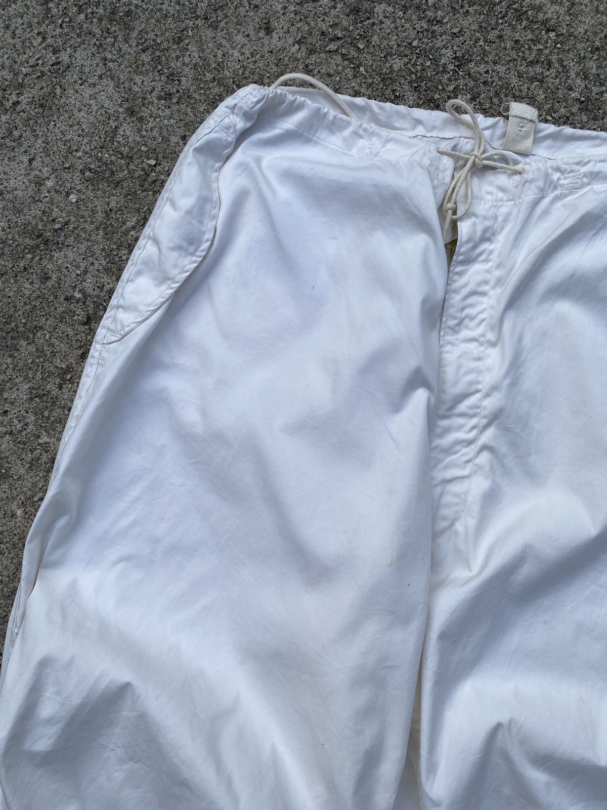 Vintage 1990s - Trouser Snow Cam White Army Parachute Baggy Pant Size US 34 / EU 50 - 3 Thumbnail