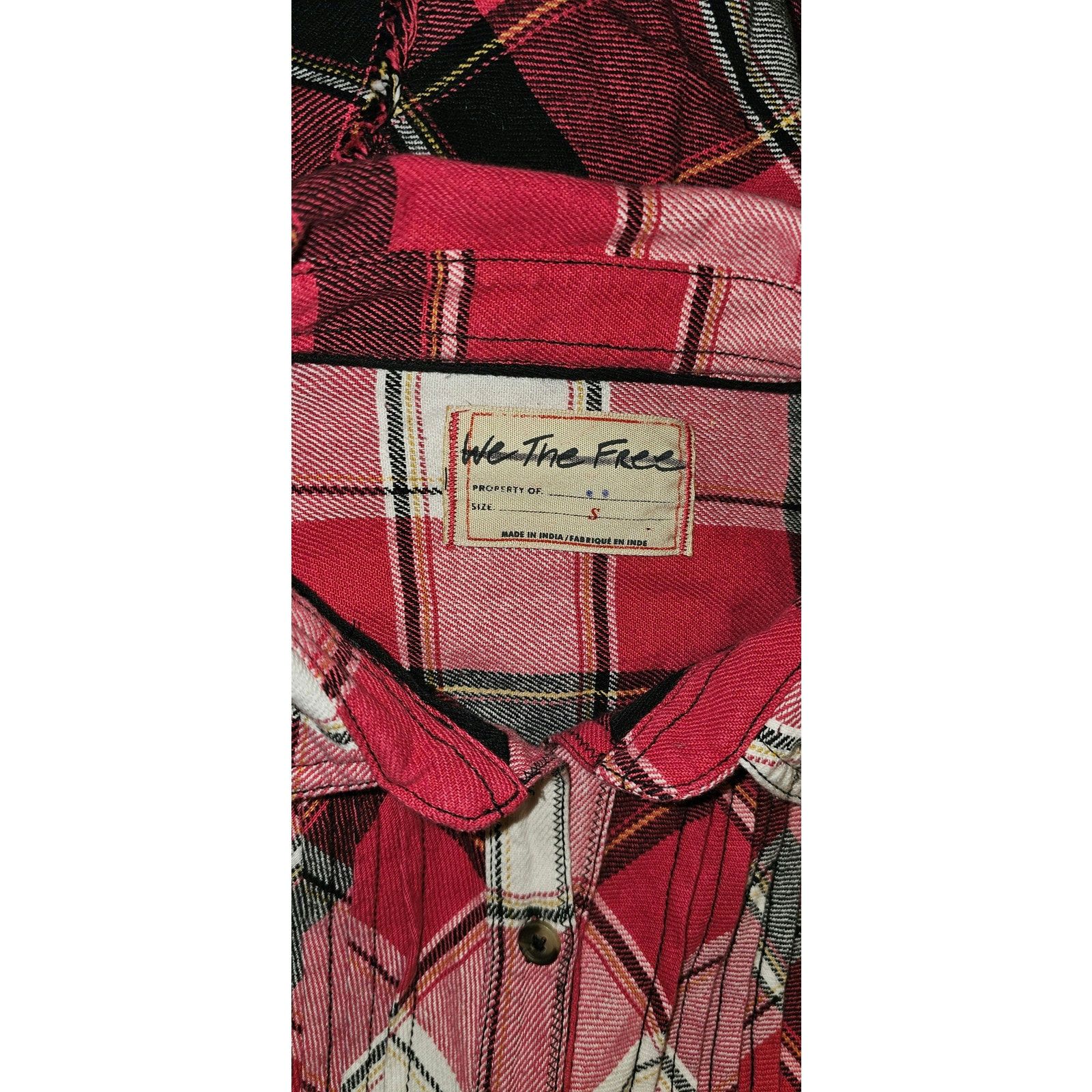Free People New FREE PEOPLE We The Free Layla Plaid Button Down Shirt Size S / US 4 / IT 40 - 7 Thumbnail