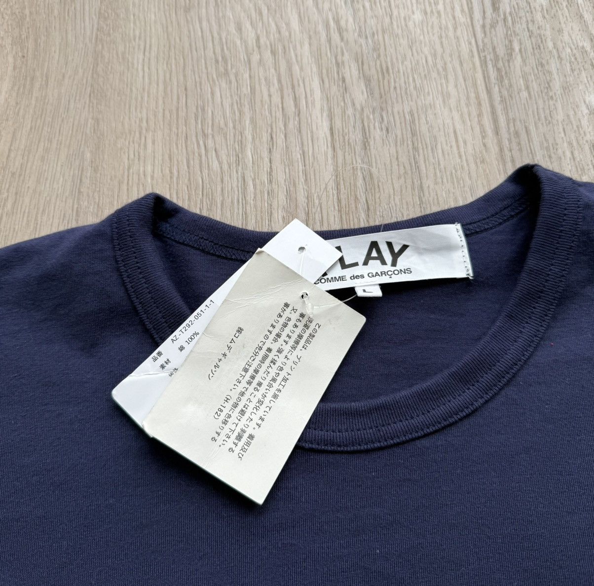Comme des Garcons Comme des Garcons Play Heart Blue T-Shirt CDG Size US L / EU 52-54 / 3 - 5 Thumbnail
