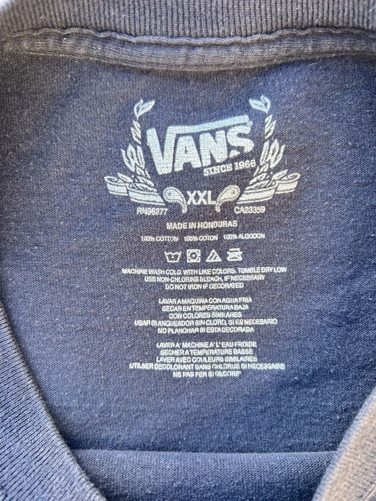 Vans × Vintage Vintage navy vans t shirt Size US XXL / EU 58 / 5 - 3 Thumbnail