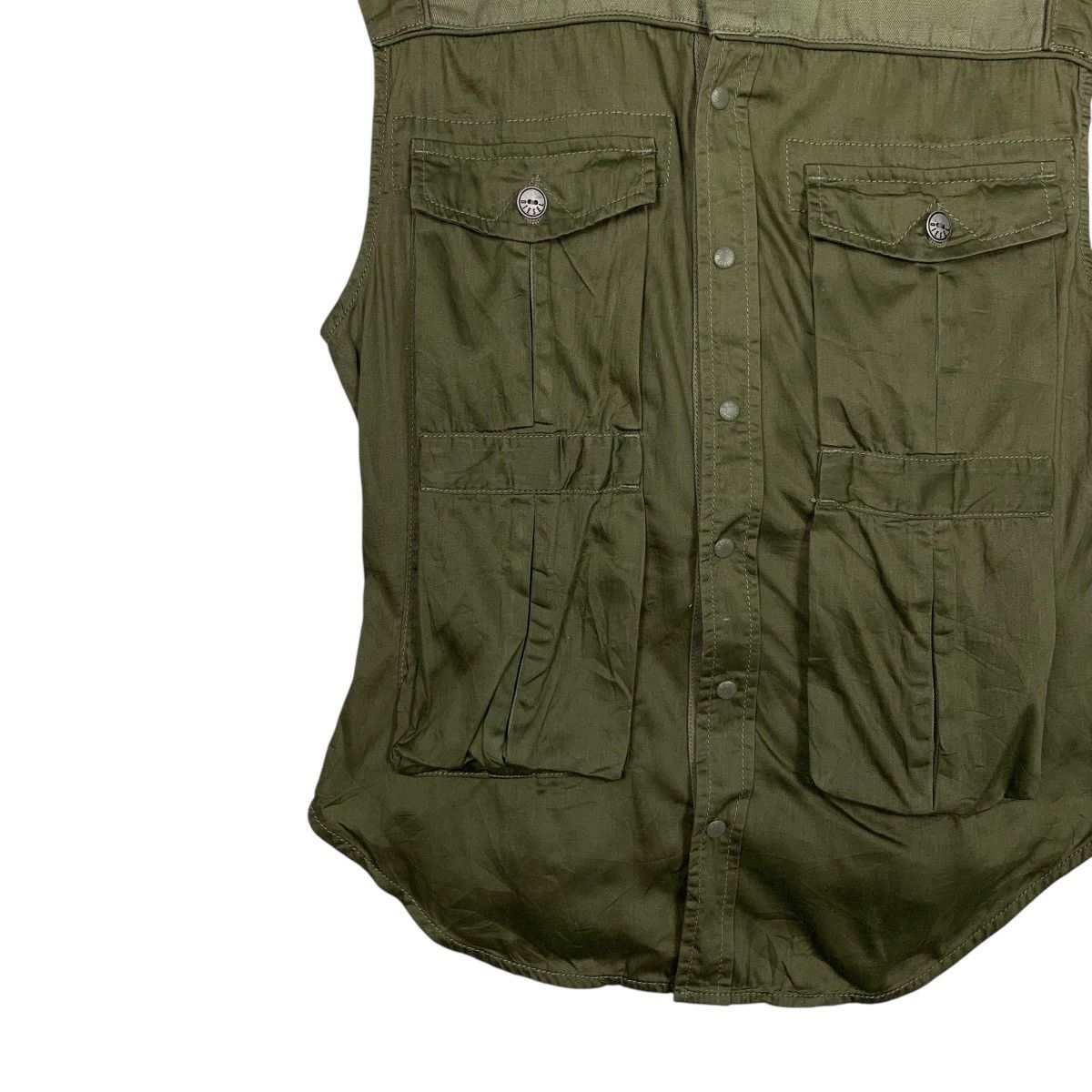 Diesel DIESEL Snap Button Green Vest #1671-C74 Size US M / EU 48-50 / 2 - 4 Thumbnail