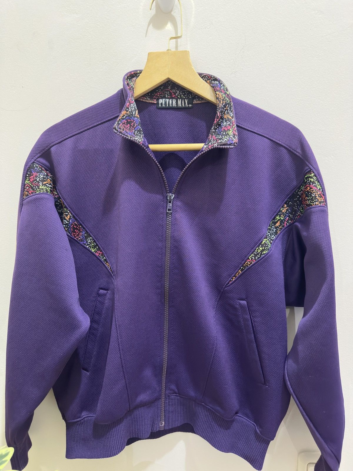Other Vintage PETER MAX Pop Art Psychedelic Track Jacket Boxy Fit Size US M / EU 48-50 / 2 - 1 Thumbnail
