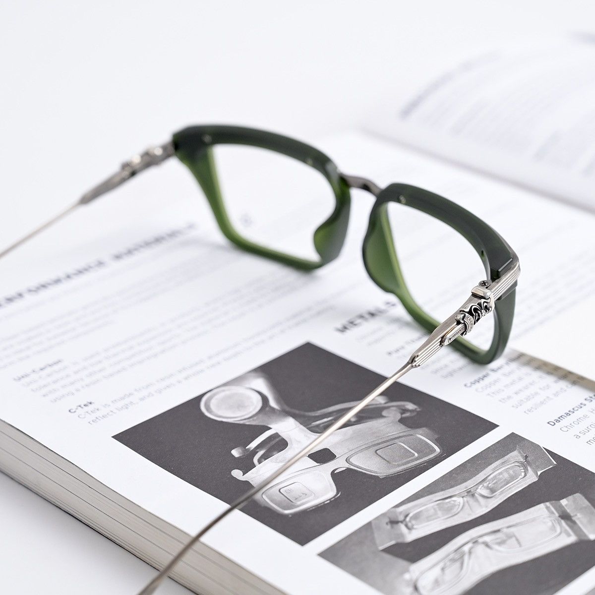 Chrome Hearts CHROME HEARTS TRYDIXAGAIN MATTE DARK OLIVE/ AS GLASSES Size ONE SIZE - 4 Thumbnail