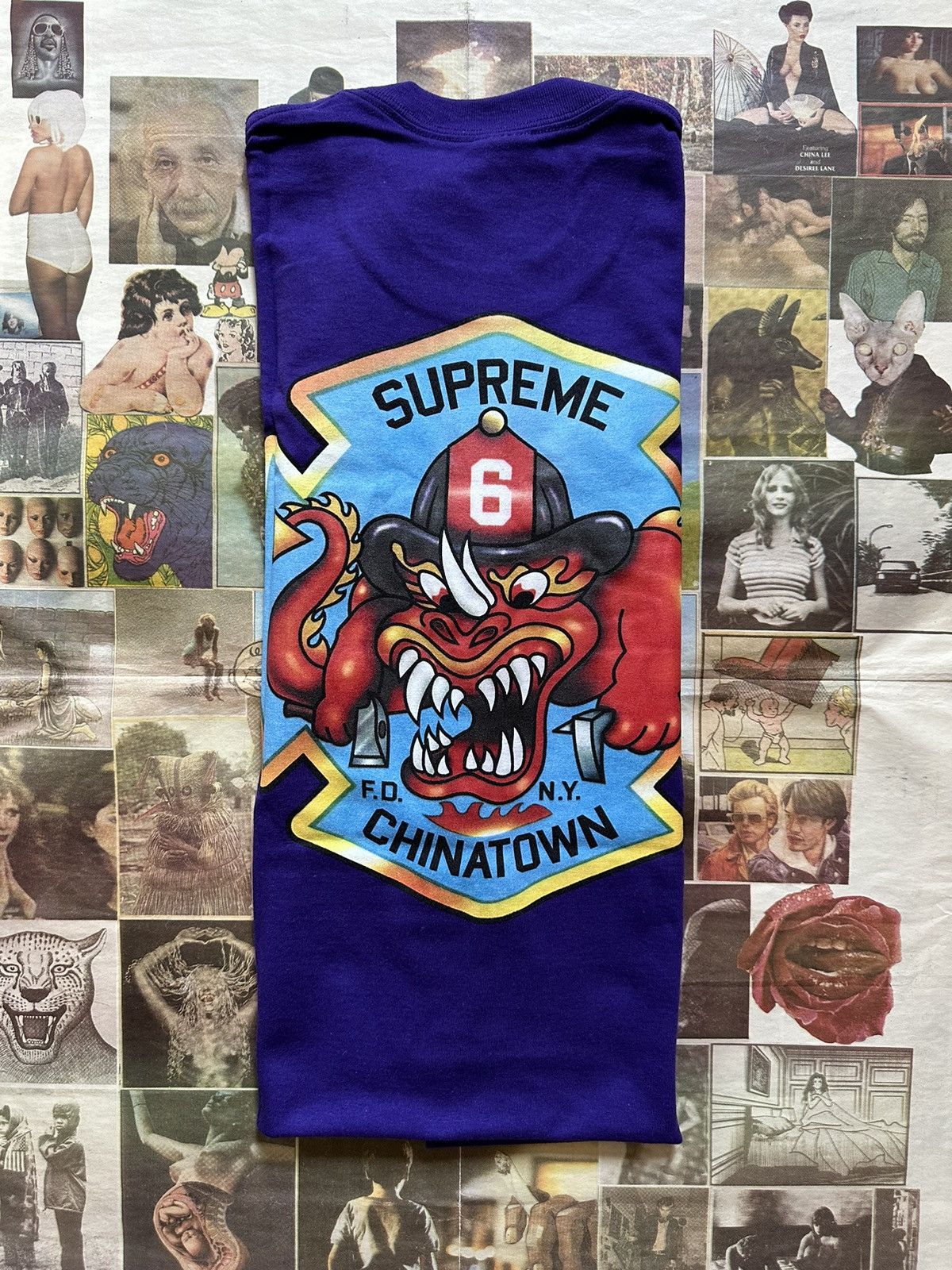 Supreme Supreme FDNY Engine 9 Tee FW22 Purple | Grailed