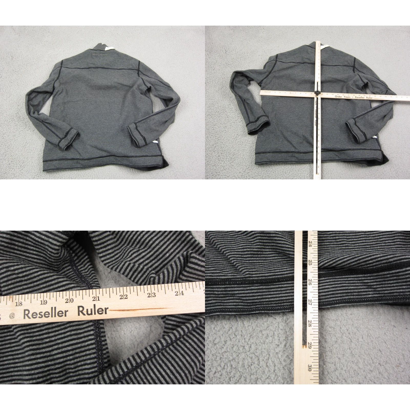 Tommy Bahama Tommy Bahama Sweatshirt Mens Adult Medium Black Striped Reversible 1/4 Zip Knit Mock Neck Pullover Zip Front Sweater 90s Theme Size US M / EU 48-50 / 2 - 9 Thumbnail