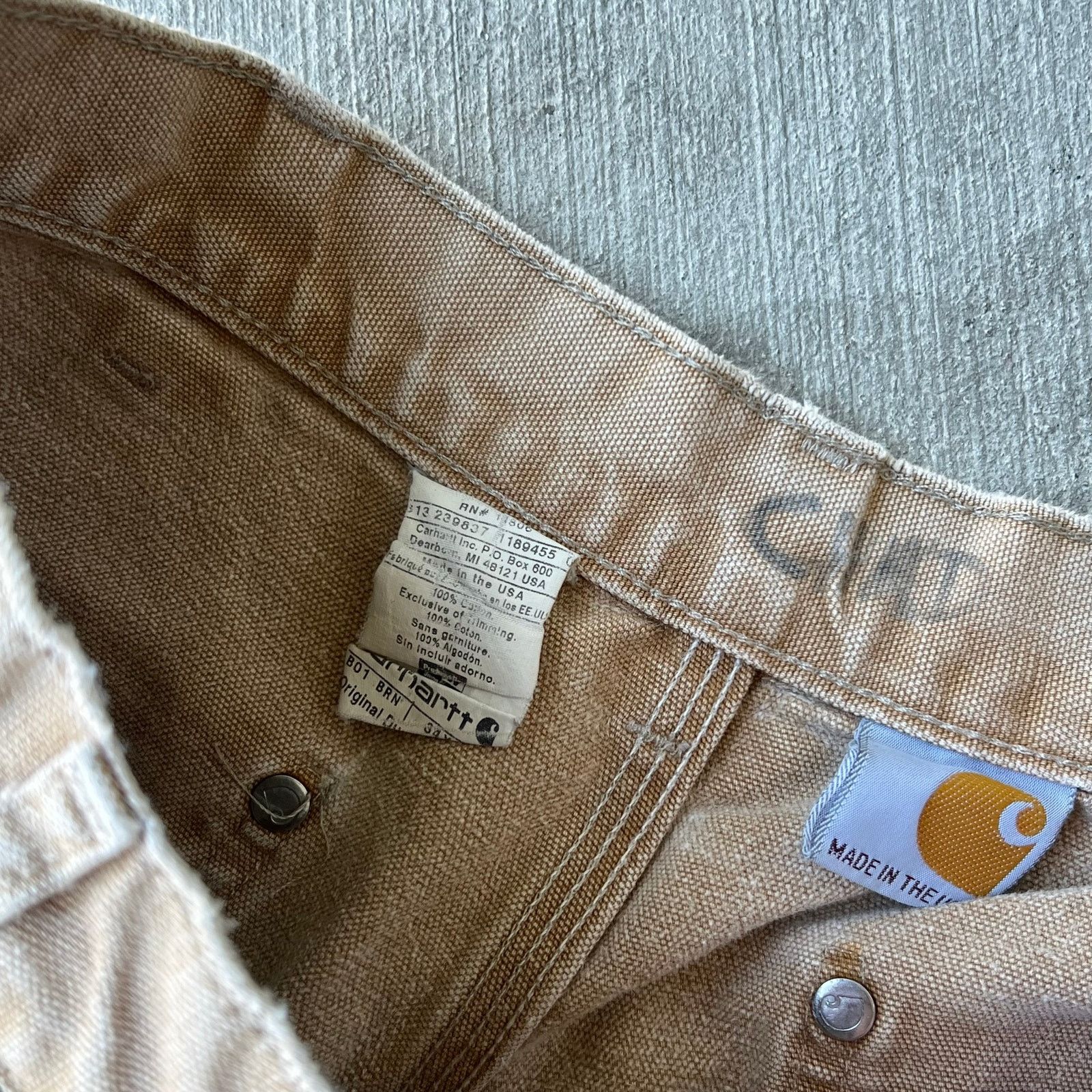 Carhartt × Vintage Carhartt faded brown double knee work wear carpenter pants Size US 30 / EU 46 - 9 Thumbnail