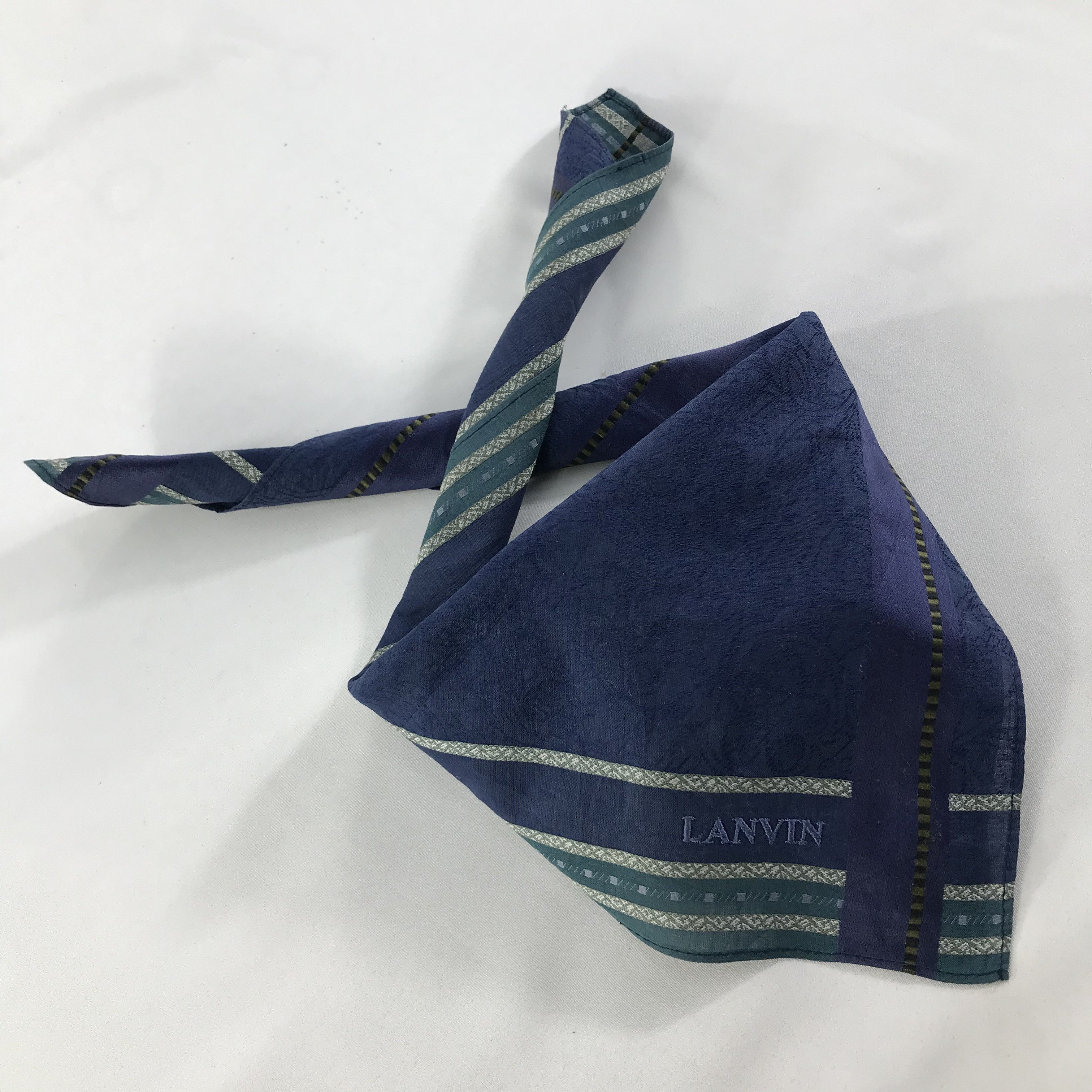Lanvin × Vintage Lanvin Bandana / Handkerchief / Neckerchief -S1222 Size ONE SIZE - 4 Thumbnail