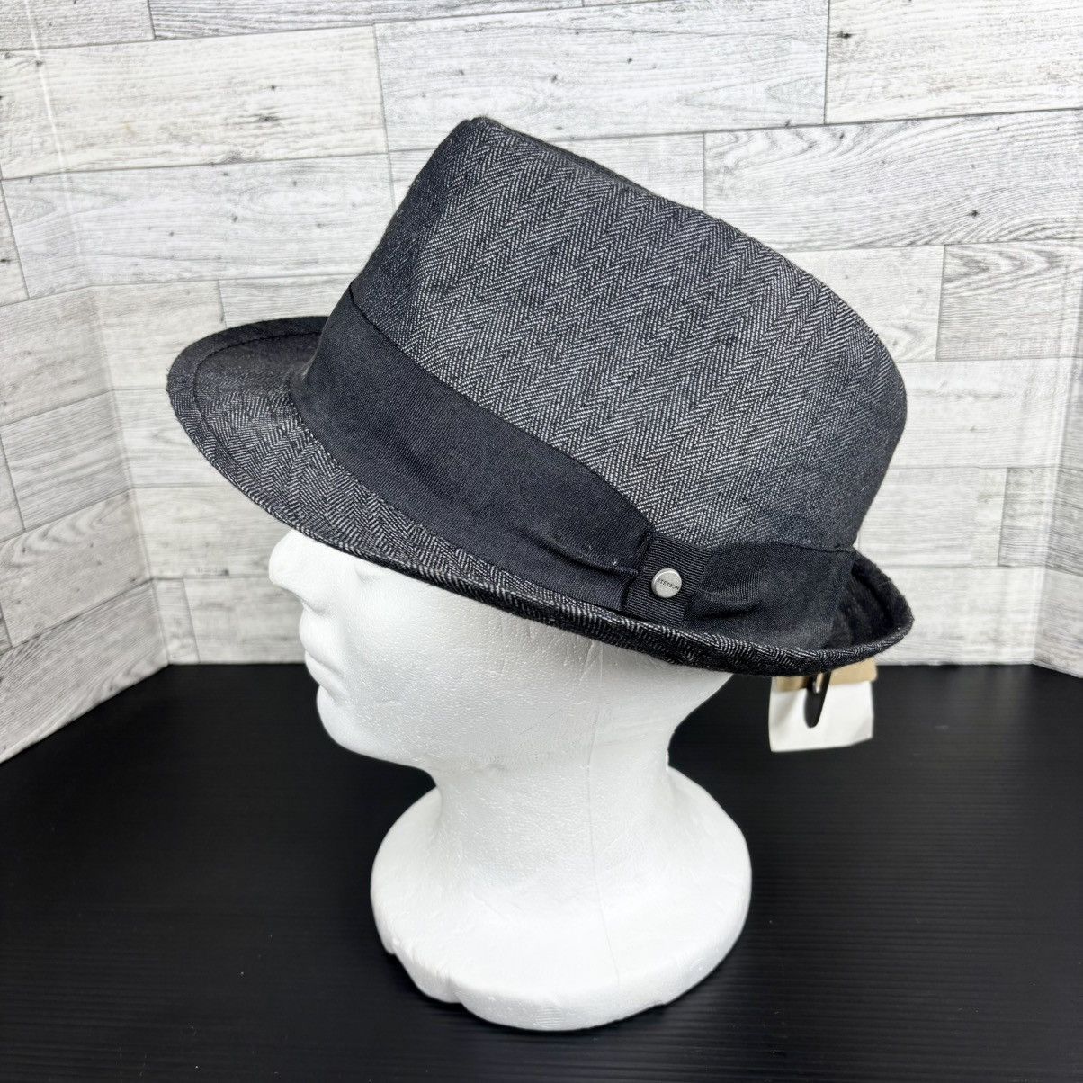 Stetson Stetson All American Fedora Hat Men's L-XL Herringbone NWT Size ONE SIZE - 1 Thumbnail