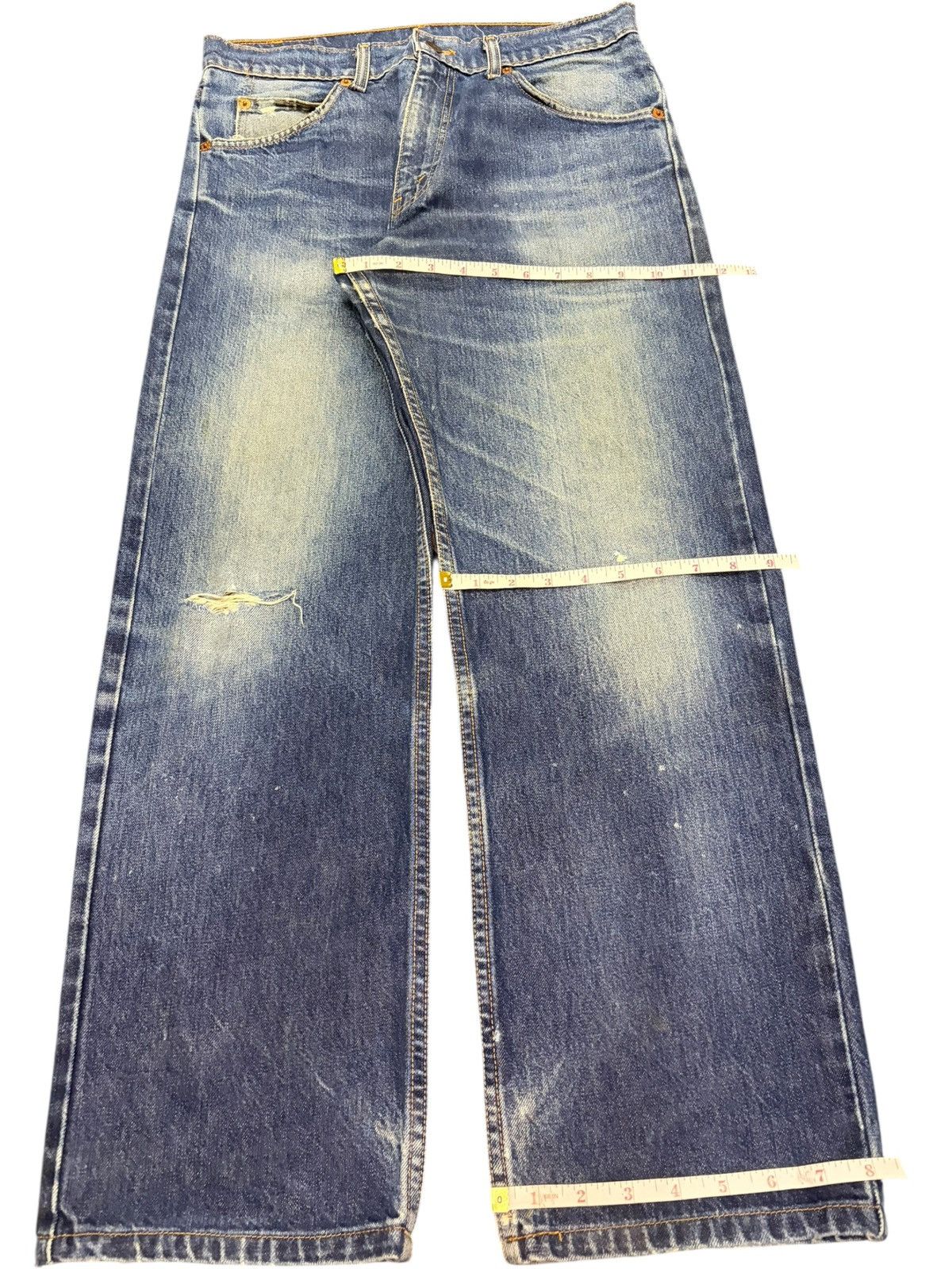 Levi's Vintage 90s Levis 607 Orange Tab Distressed Jeans Size US 31 - 8 Thumbnail
