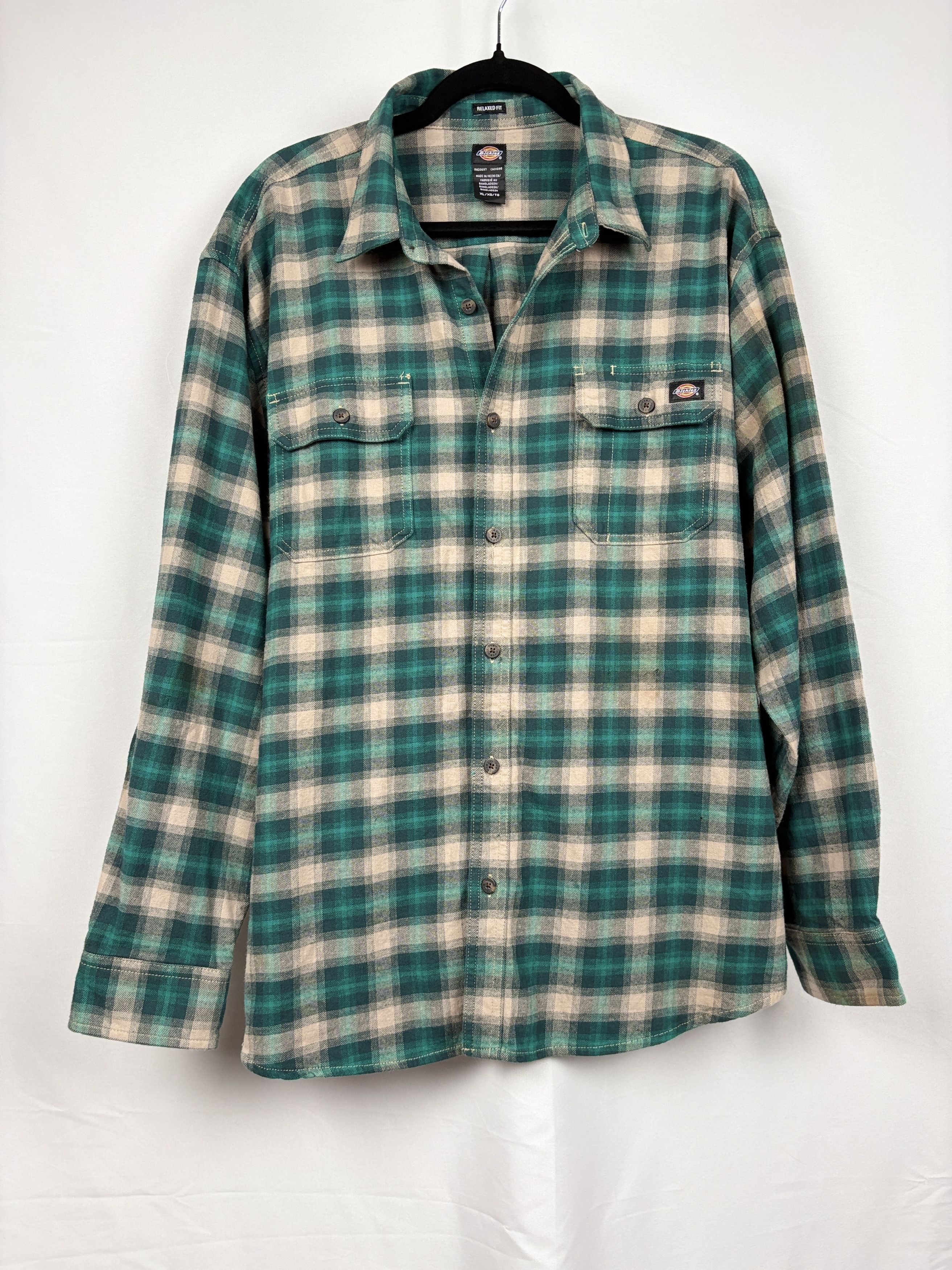Dickies Dickies Flannel Shirt XL Green Plaid Workwear Button Up Size US XL / EU 56 / 4 - 1 Thumbnail