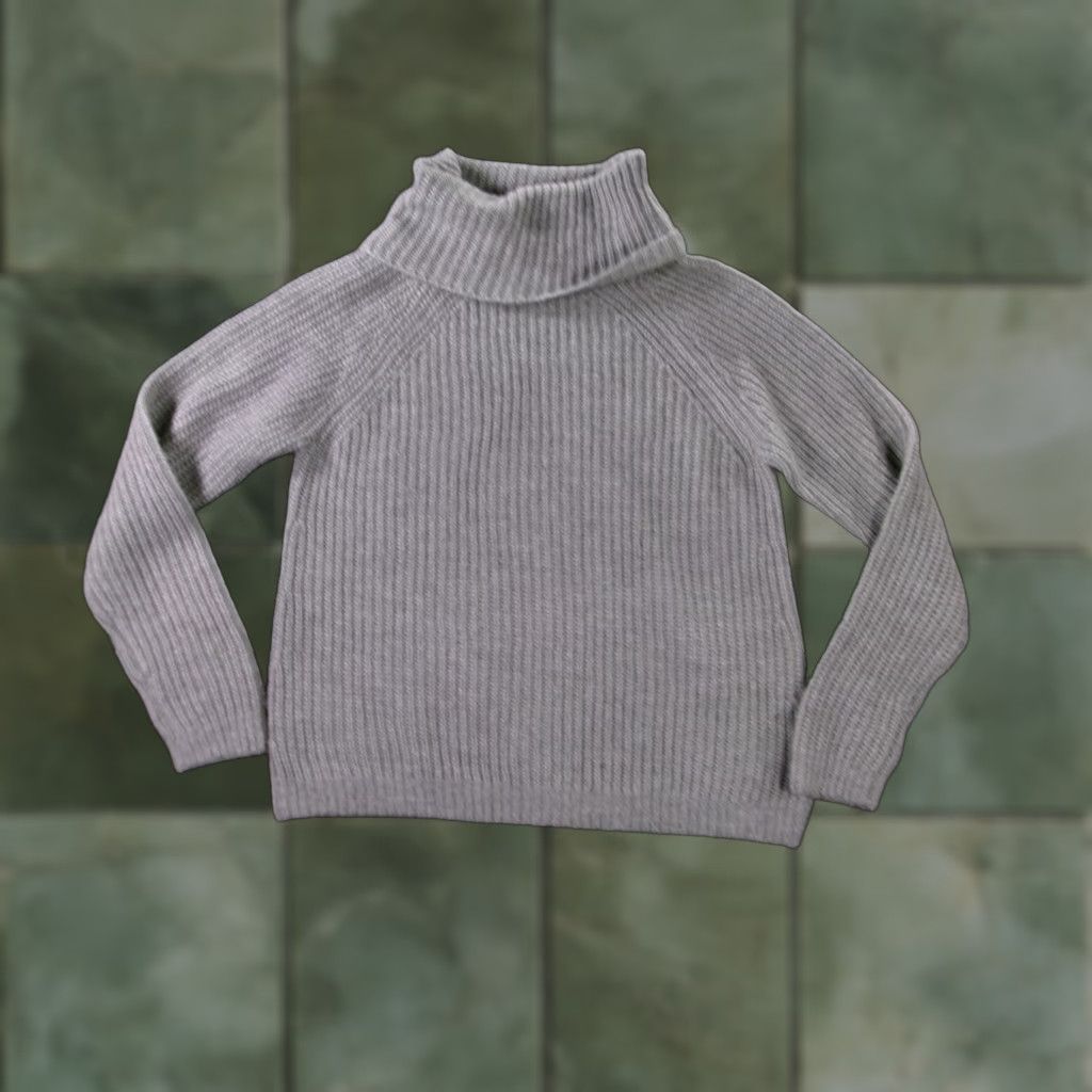 Gap VINTAGE Gap Sweater Women Large Gray Knit Cowl Neck Cozy Pullover 90s Classic Preppy Size L / US 10 / IT 46 - 1 Thumbnail