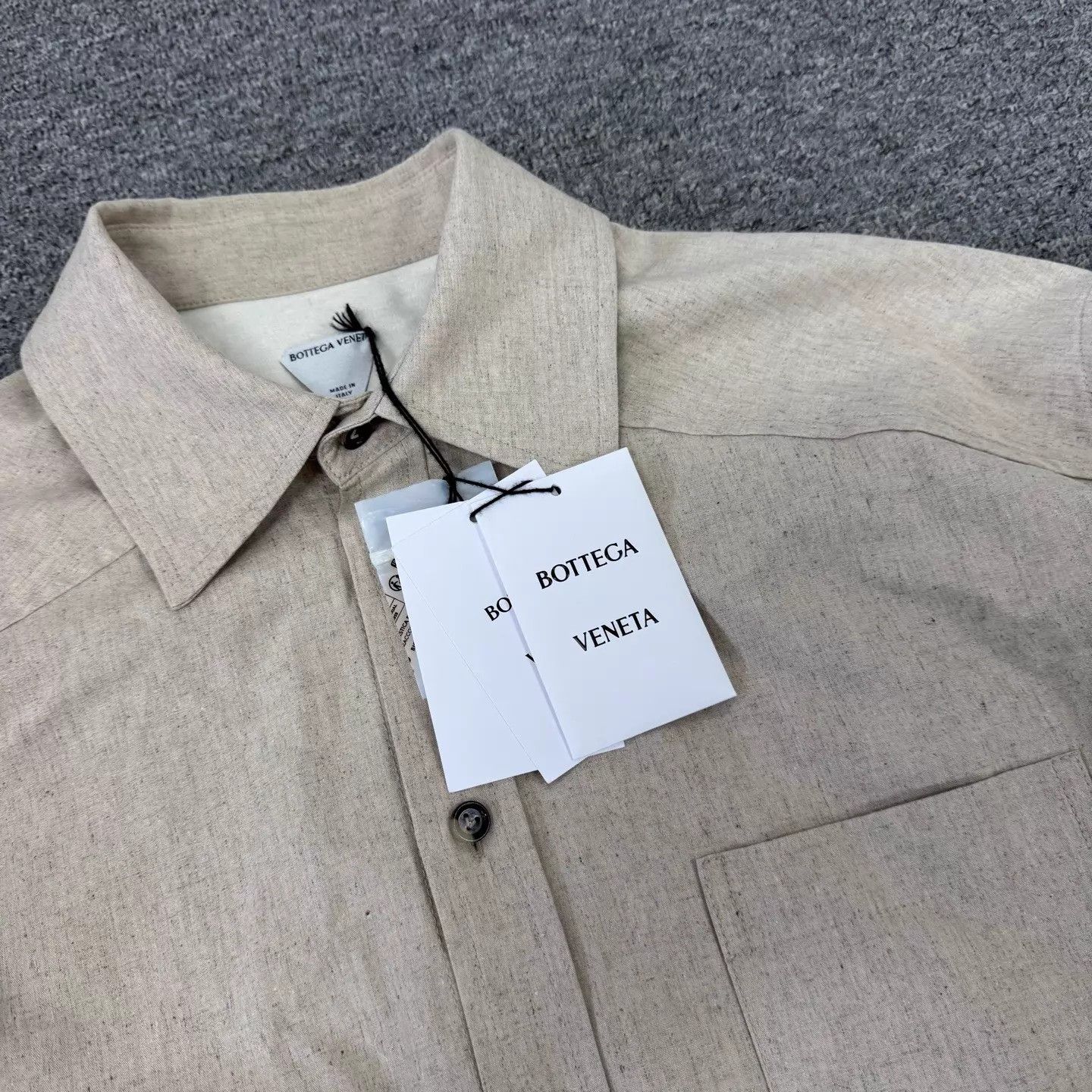 Bottega Veneta BV Beige Linen L/S Shirt-Jacket 44 Old Money Size US S / EU 44-46 / 1 - 4 Thumbnail