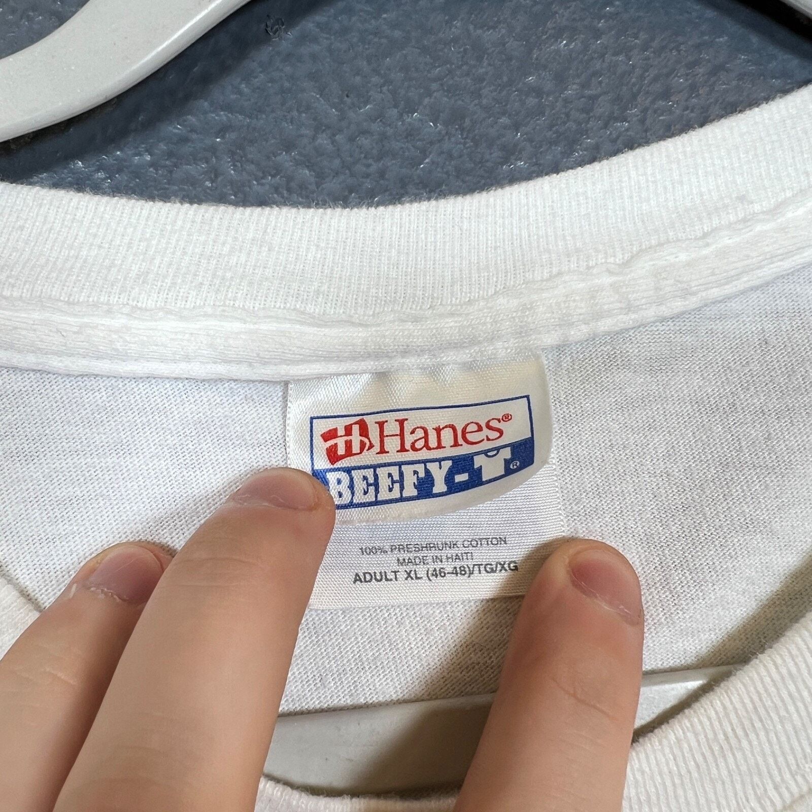 Hanes Hanes XL White t-shirt STEELY FLATS BARDER WIRE C? Vintage Size US XL / EU 56 / 4 - 12 Thumbnail