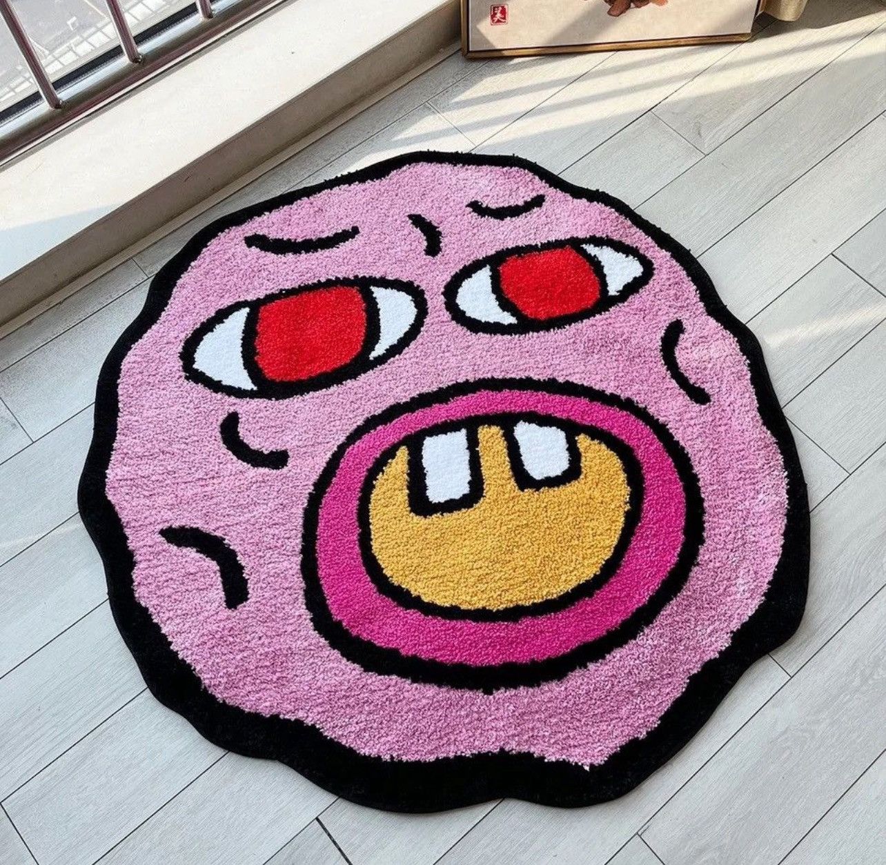 Other Cartoon Kawaii Cherry Bomb Handmade Tufted Carpet Size ONE SIZE - 1 Thumbnail