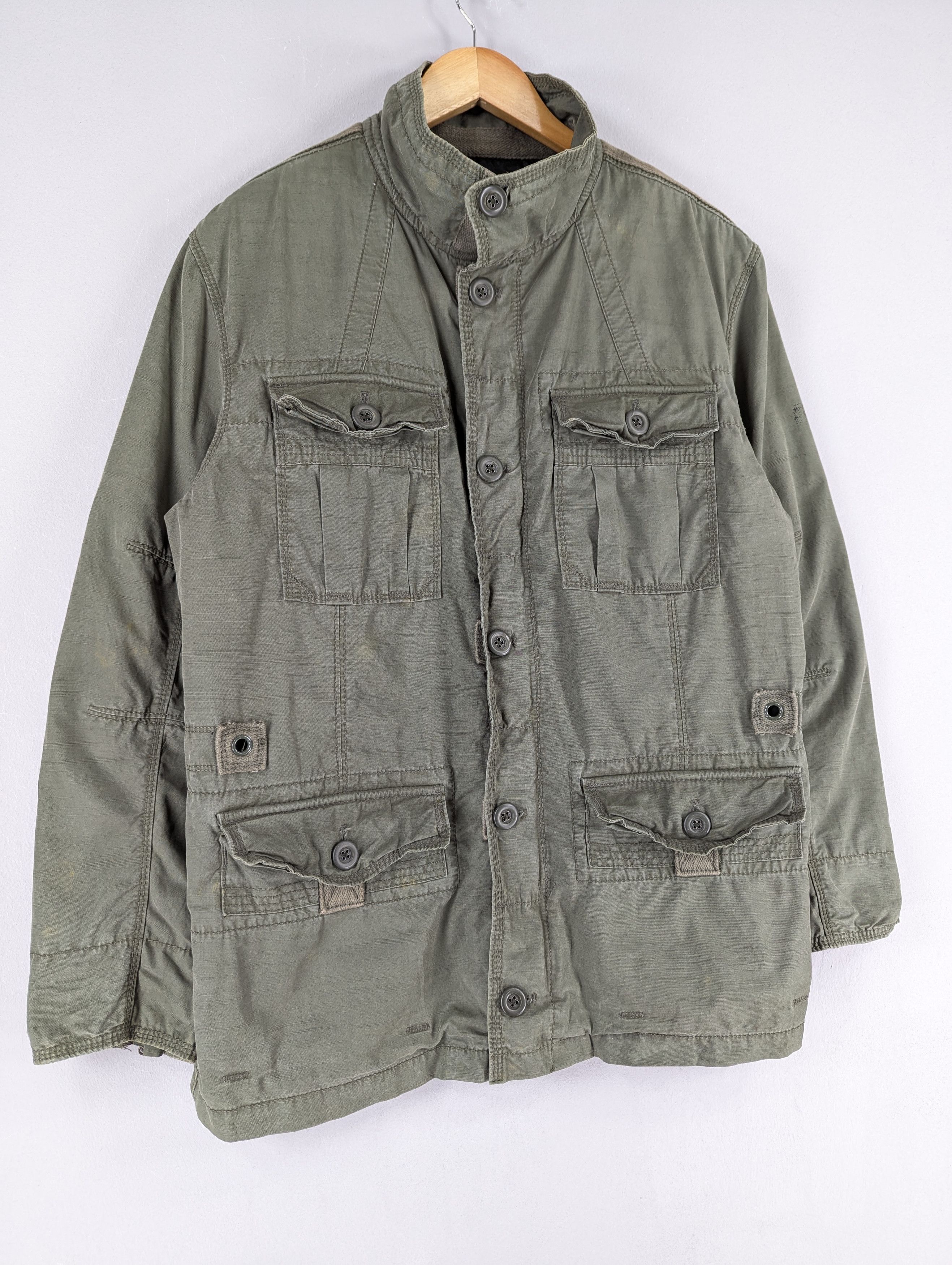 Gap Gap Military Heavy Zipper Jacket Size L Size US L / EU 52-54 / 3 - 3 Thumbnail