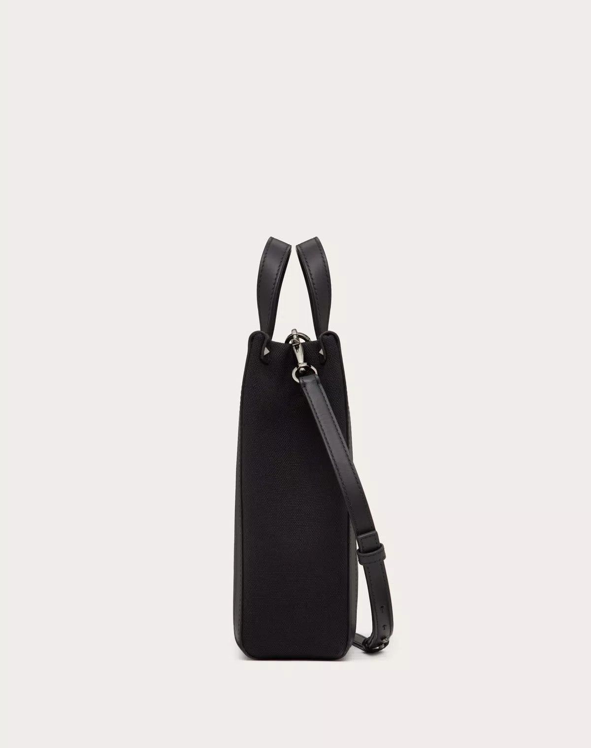 Valentino oc11z0725 Size: OS/ Ecolab Mini Canvas Shopper in Black Size ONE SIZE - 4 Thumbnail