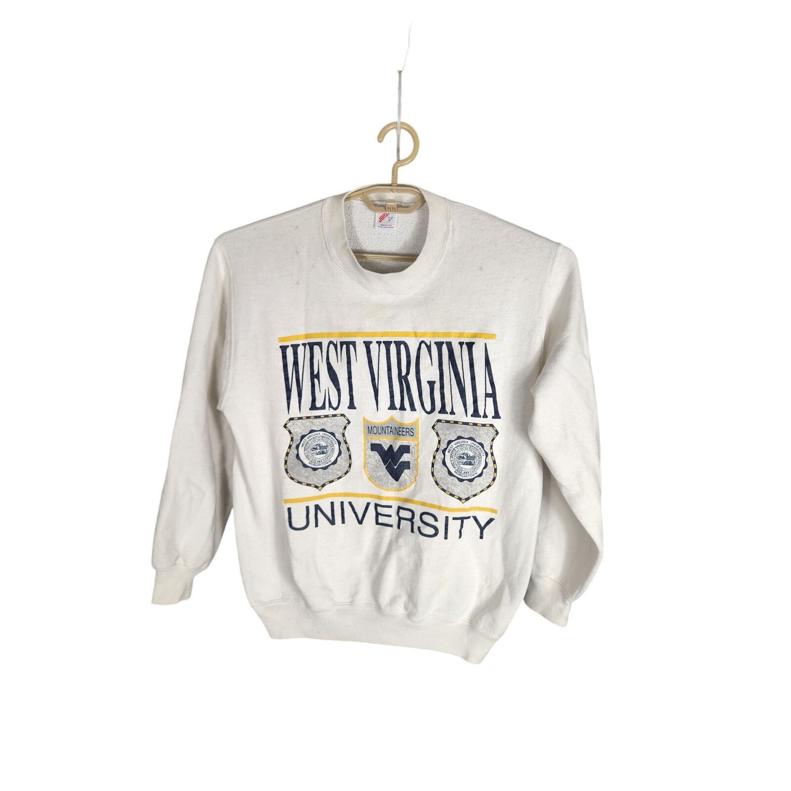 Jerzees Vintage 90s West Virginia WVU Crewneck Women's large Size L / US 10 / IT 46 - 1 Thumbnail