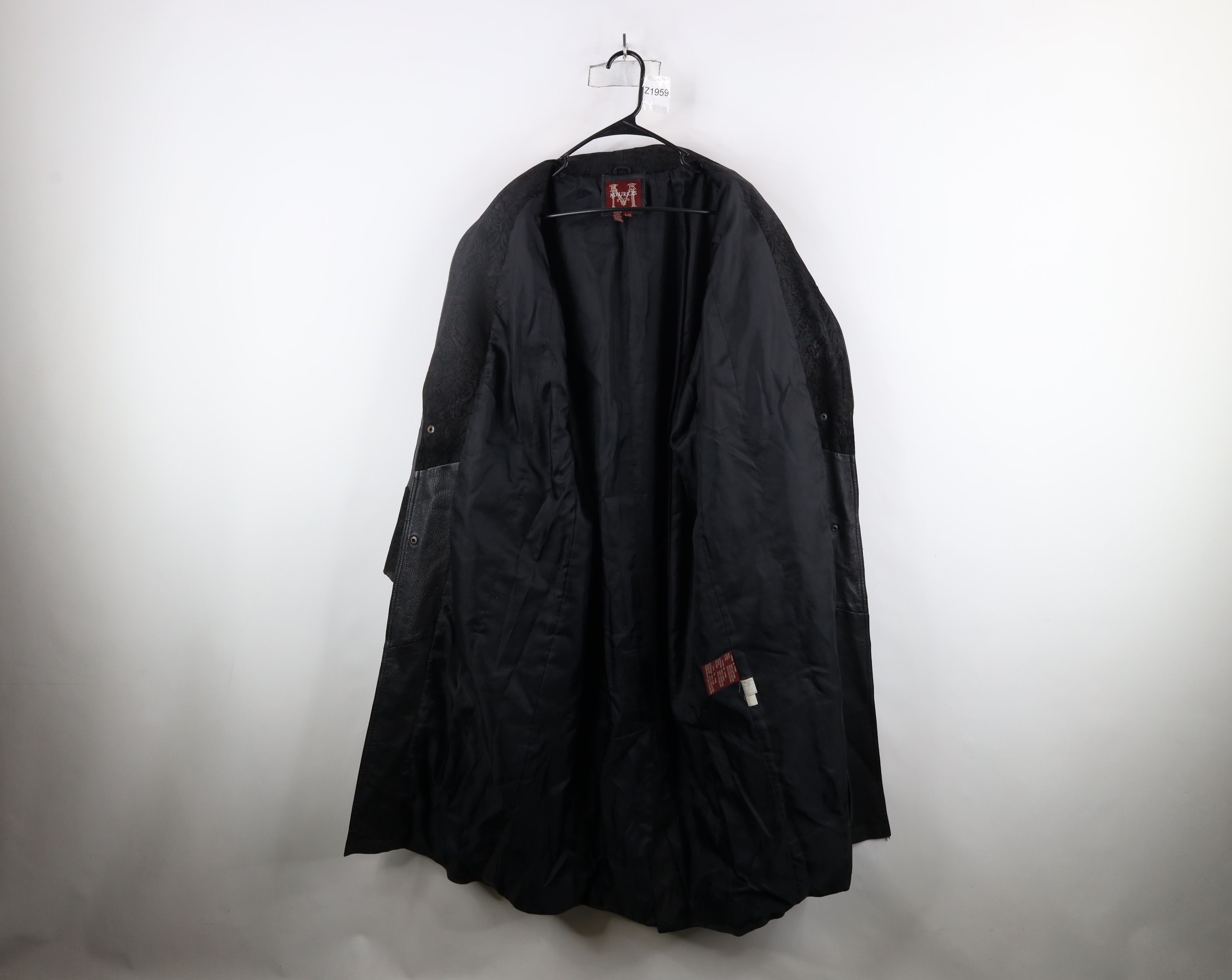 Vintage Vintage 90s Streetwear Goth Leather Full Length Jacket Size L / US 10 / IT 46 - 12 Thumbnail