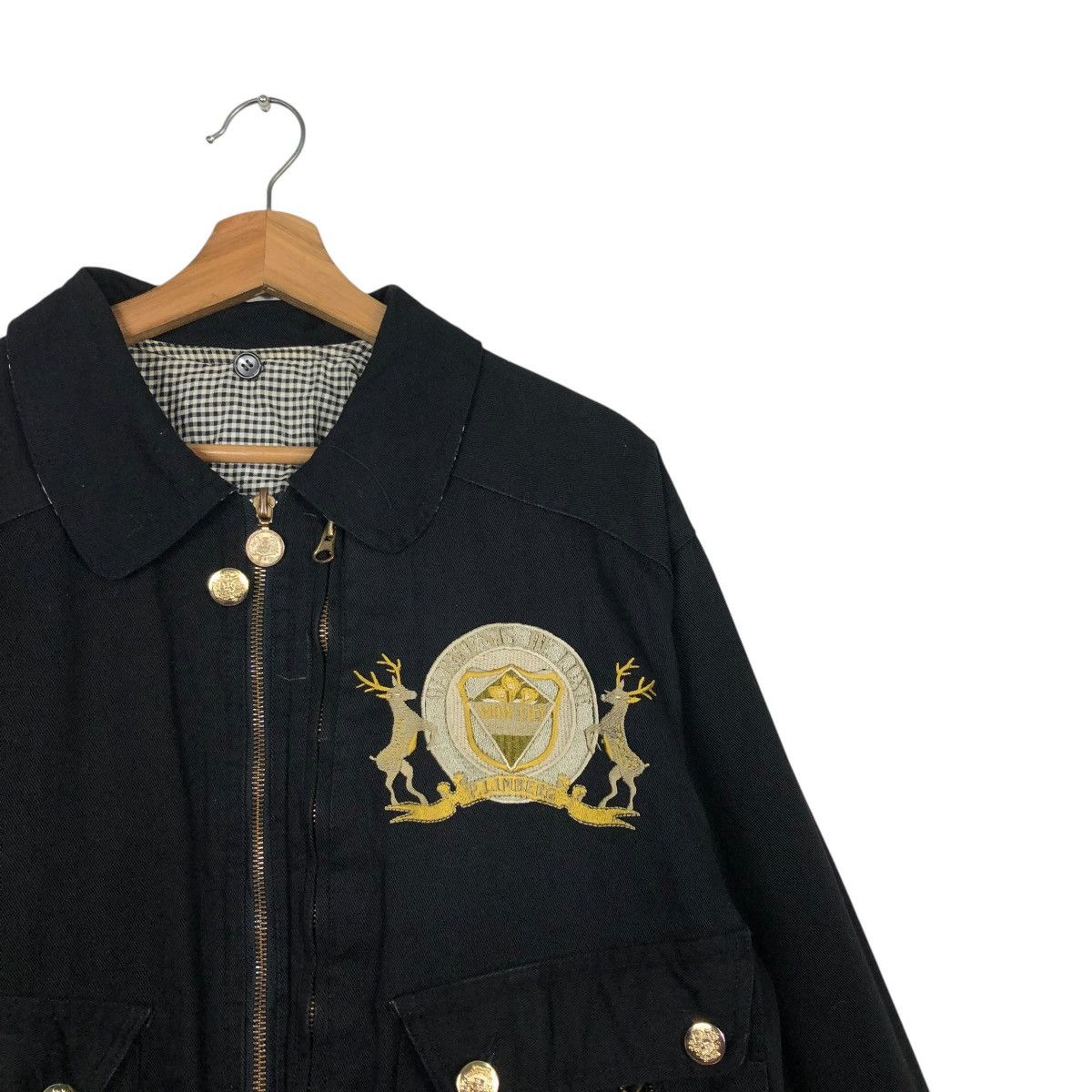 Japanese Brand VINTAGE REVERSIBLE BOMBER JACKET WILLS WOODBINS ISSEY MIYAKE Size US M / EU 48-50 / 2 - 8 Thumbnail