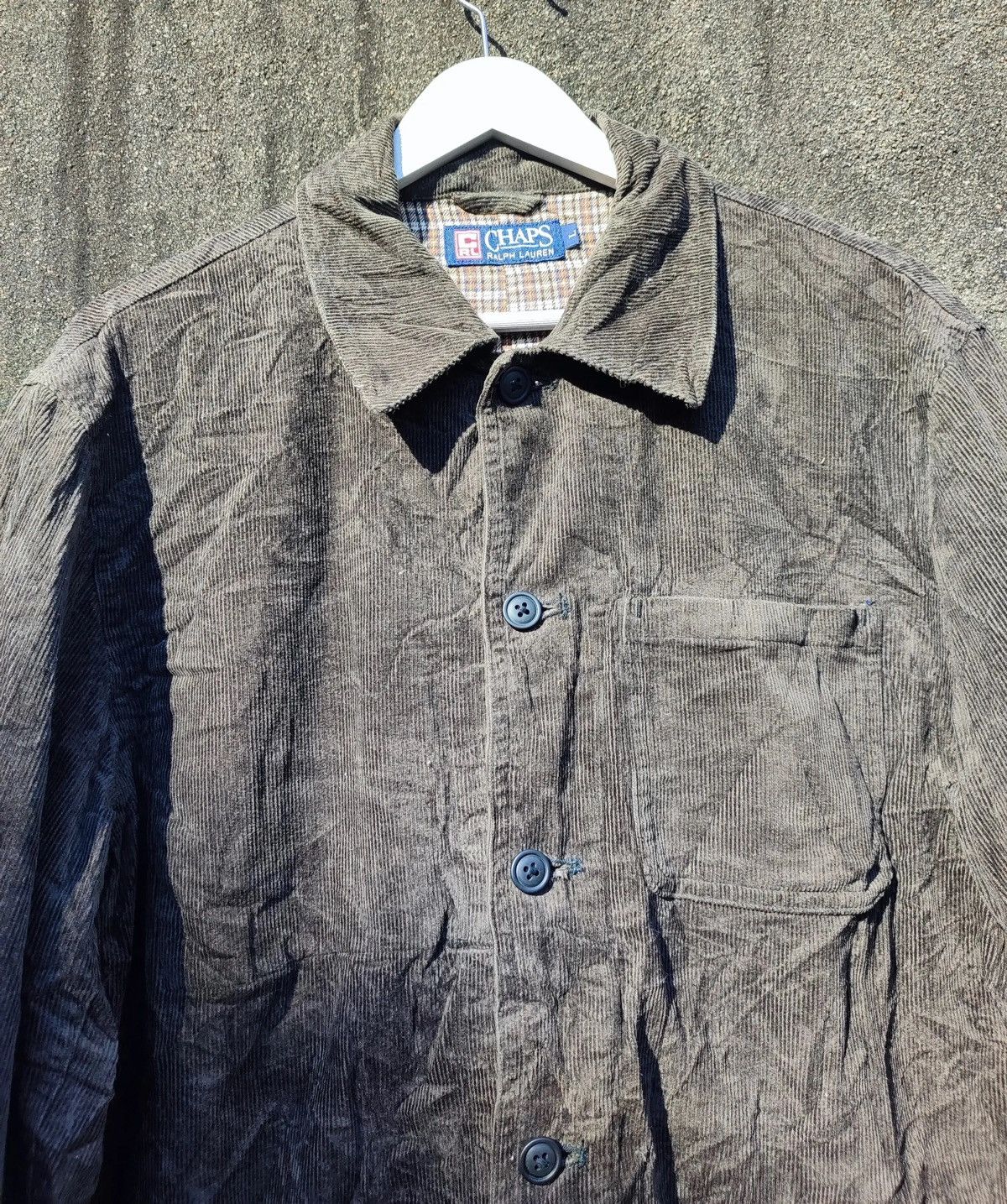 Chaps Ralph Lauren × Ralph Lauren × Vintage Vintage Chaps Ralph Lauren Brown Crinkle Chore Jacket Size US L / EU 52-54 / 3 - 2 Thumbnail
