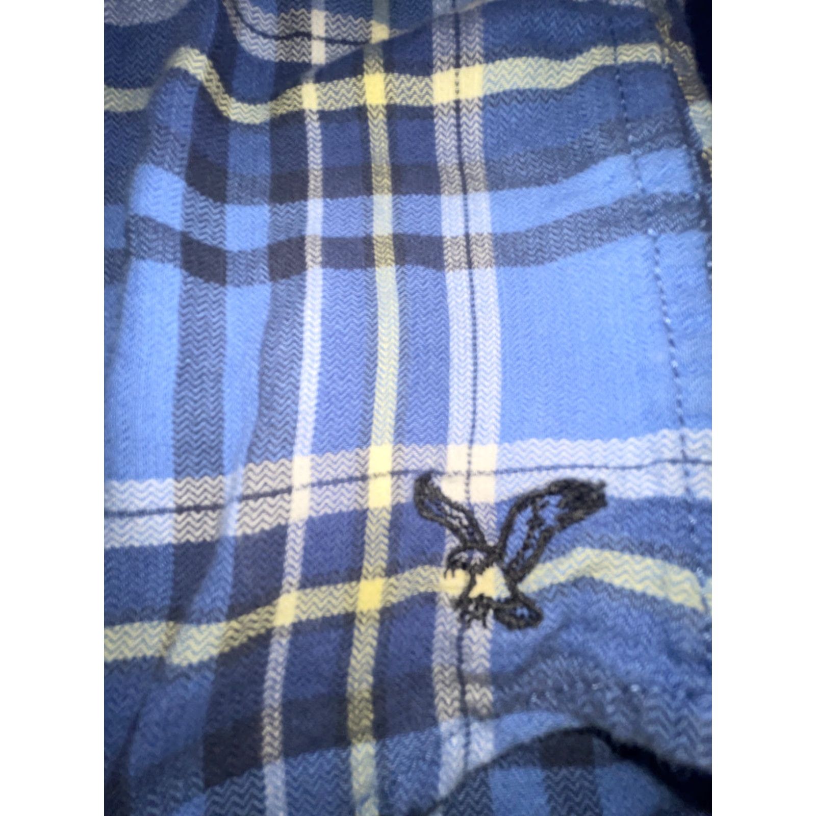American Eagle Outfitters American Eagle Shirt Adult Large Blue Yellow Button Up Long Sleeve Mens Athletic Button-Front Plaid Closure Collared EUC Regular Size L Mens Size US L / EU 52-54 / 3 - 3 Thumbnail