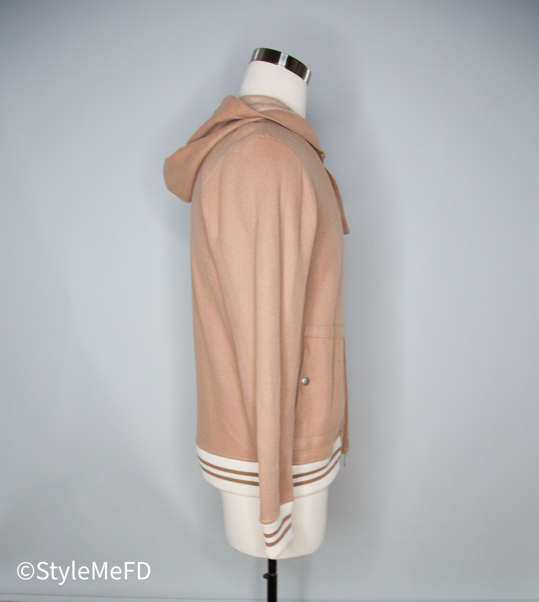 Eleventy Eleventy Beige & White Hooded 100% Wool Zip Up - Mens Size L Size US L / EU 52-54 / 3 - 4 Thumbnail